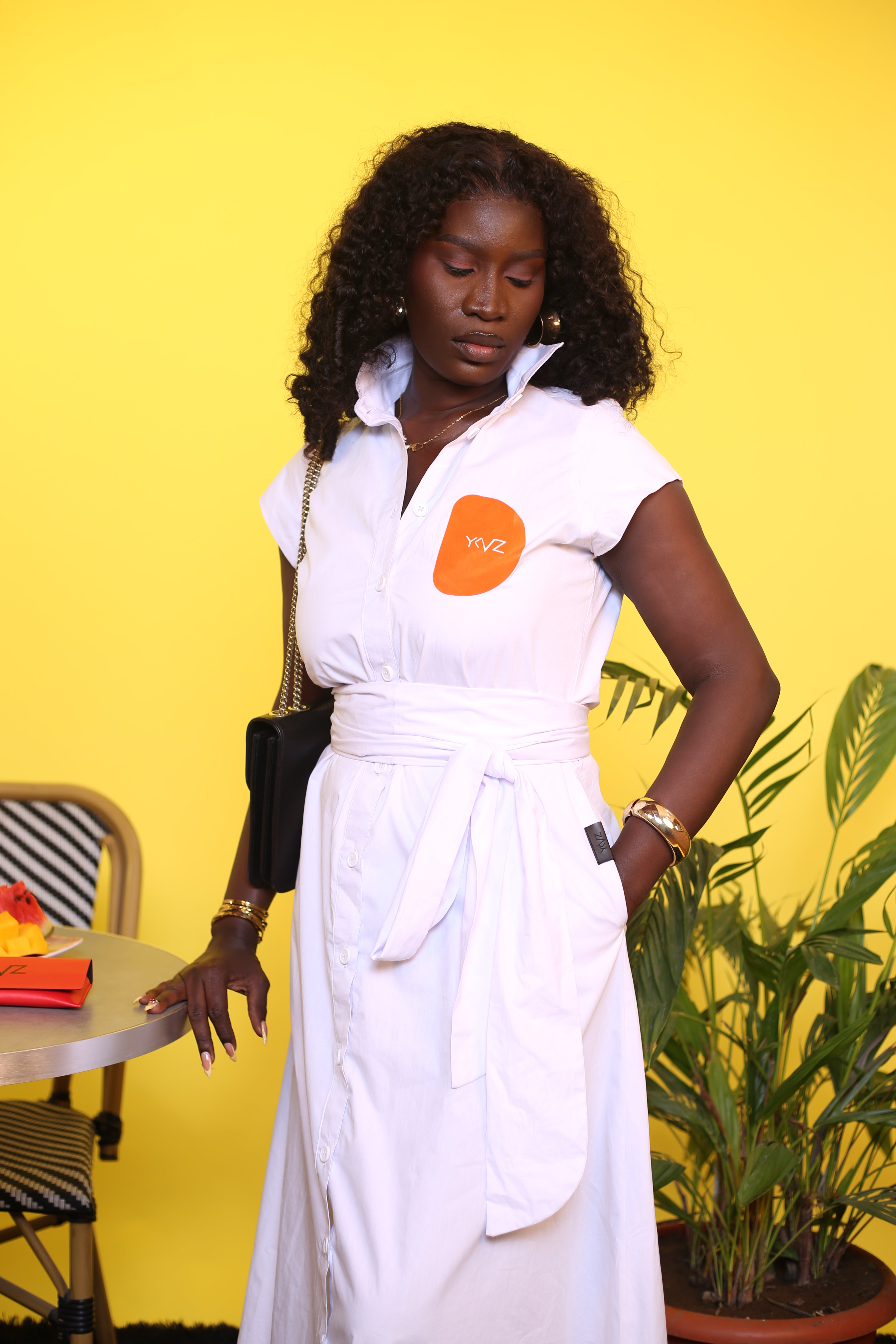 Robe Chemise SIENNA I – Blanc | Signature D Orange