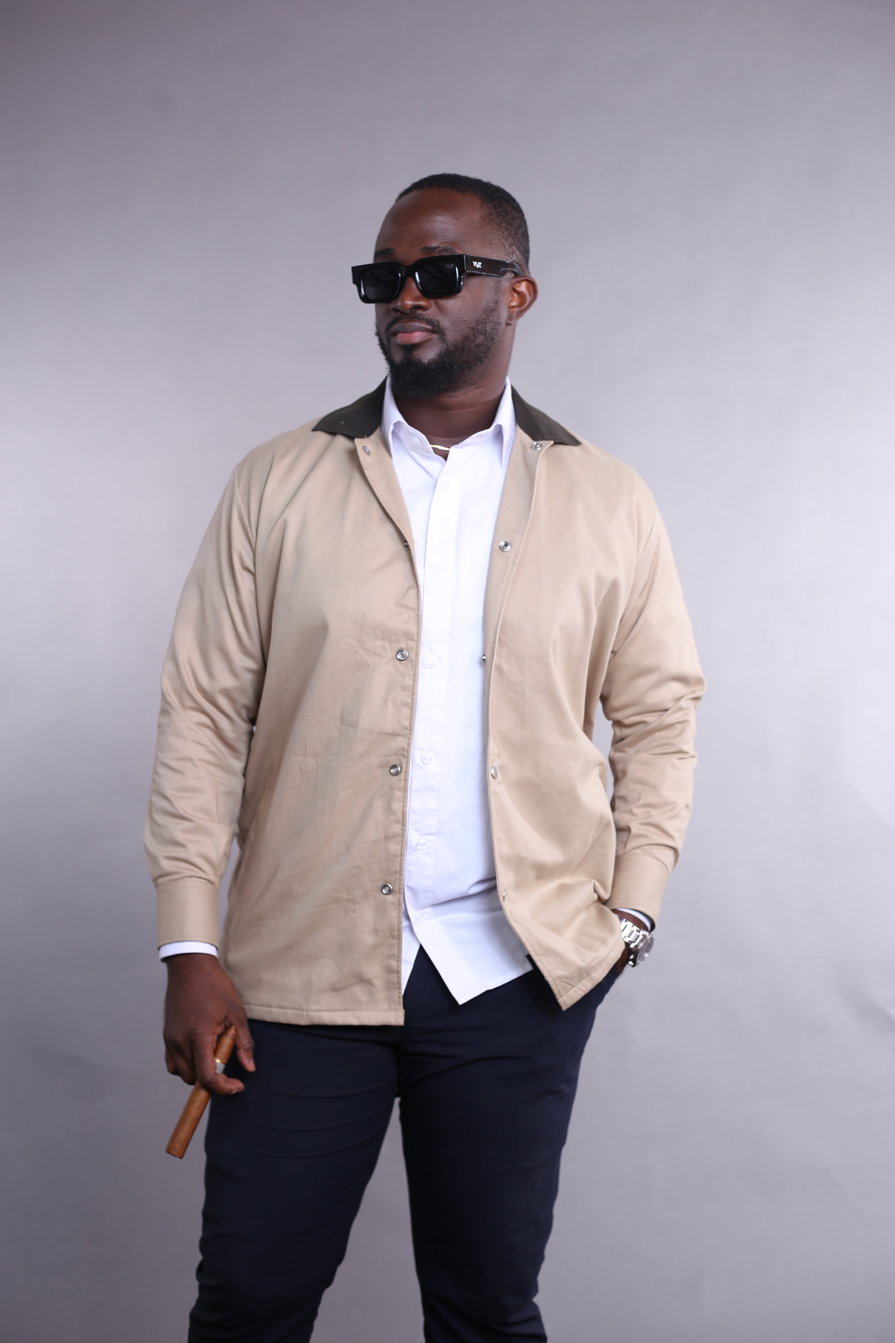 Surchemise Aviator Zip II kaki/vert
