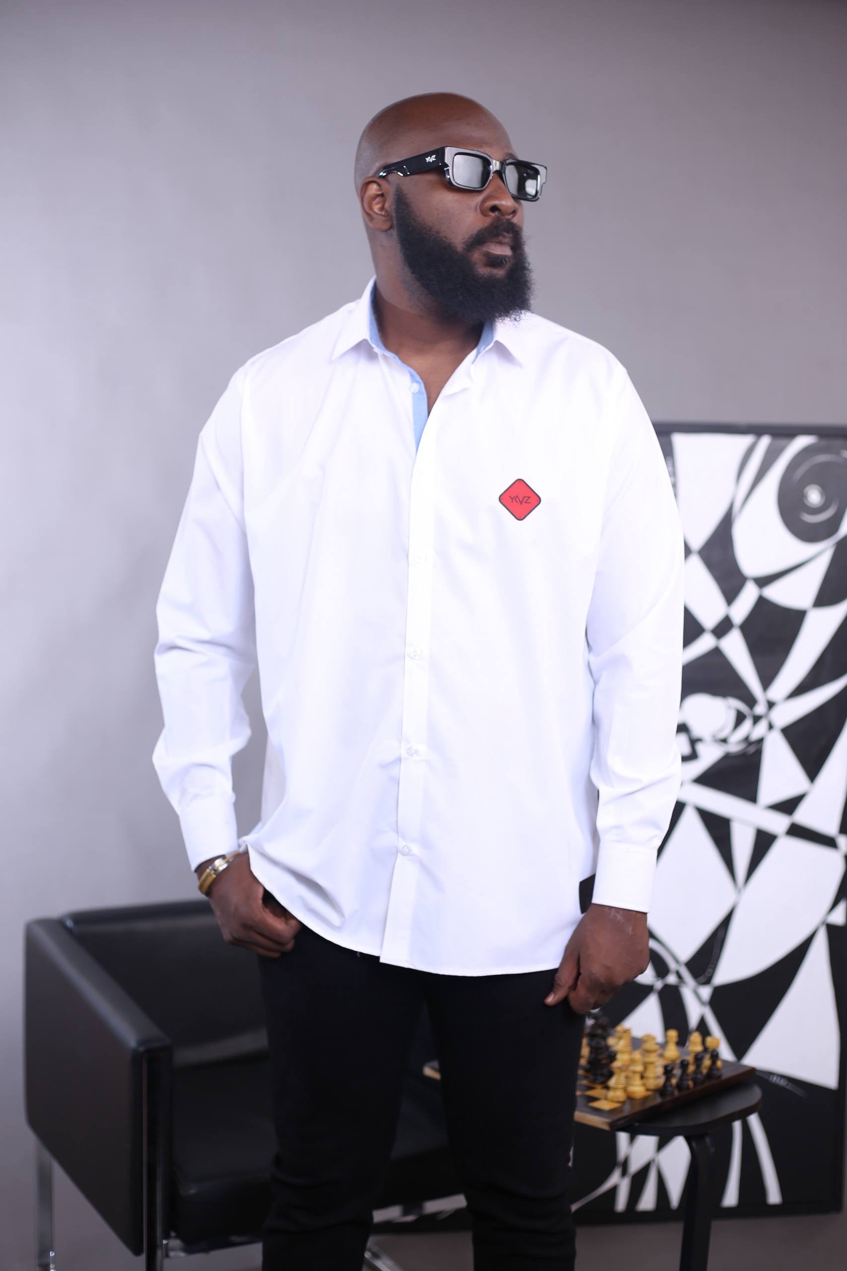 Chemise AUREN Il - Blanc | Signature Triangle Rouge