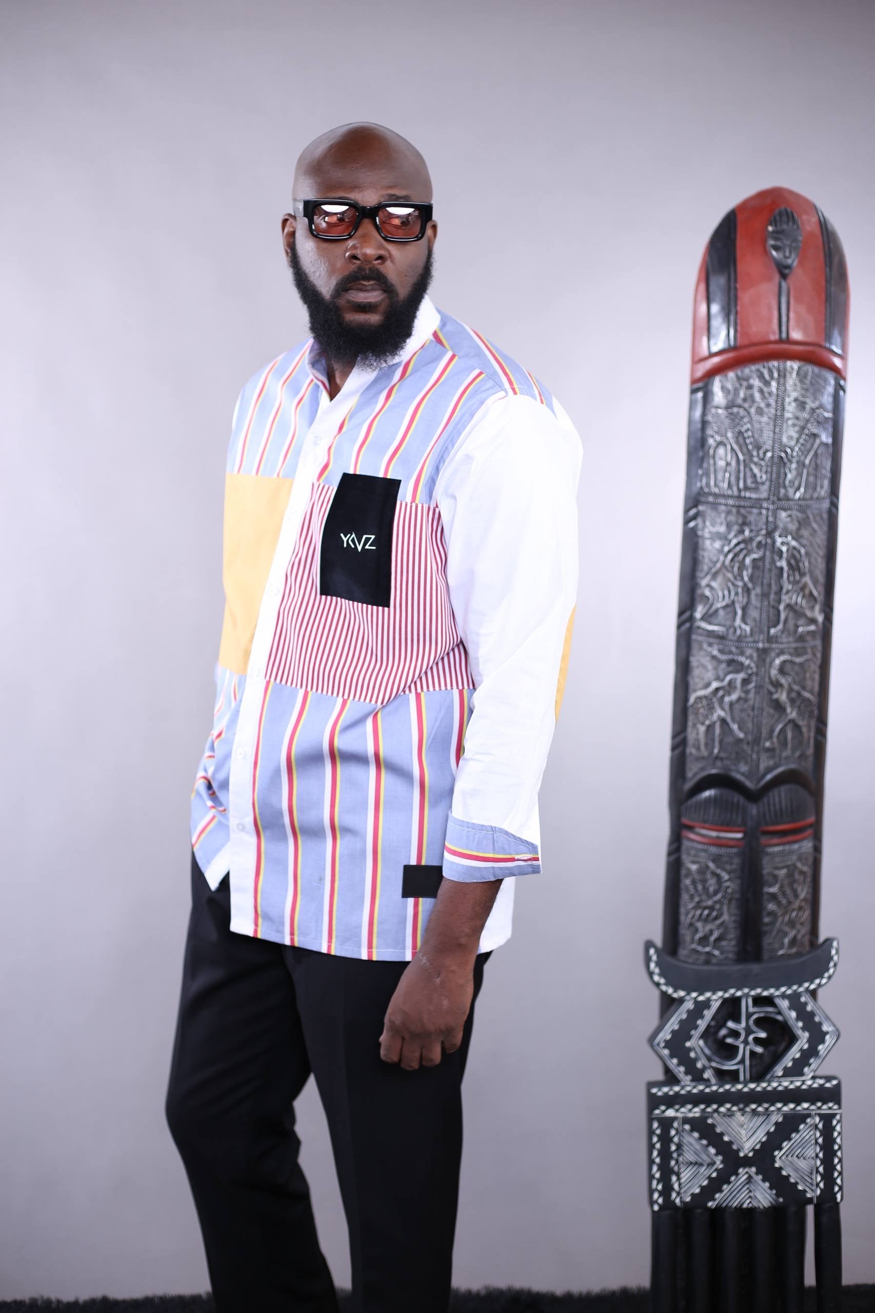 Chemise HARMONIA I - Multicolore grafique 2 |Signature Classique Noire