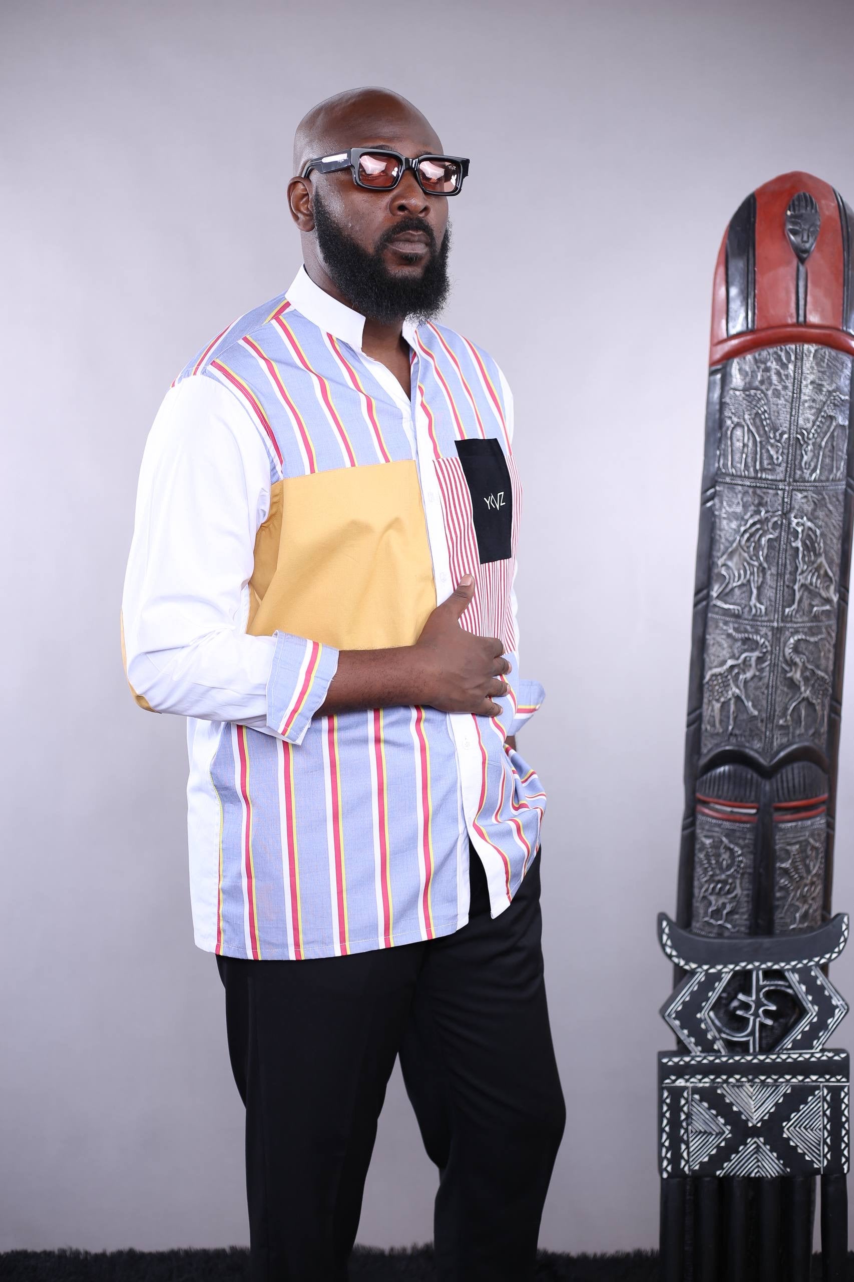 Chemise HARMONIA I - Multicolore grafique 2 |Signature Classique Noire