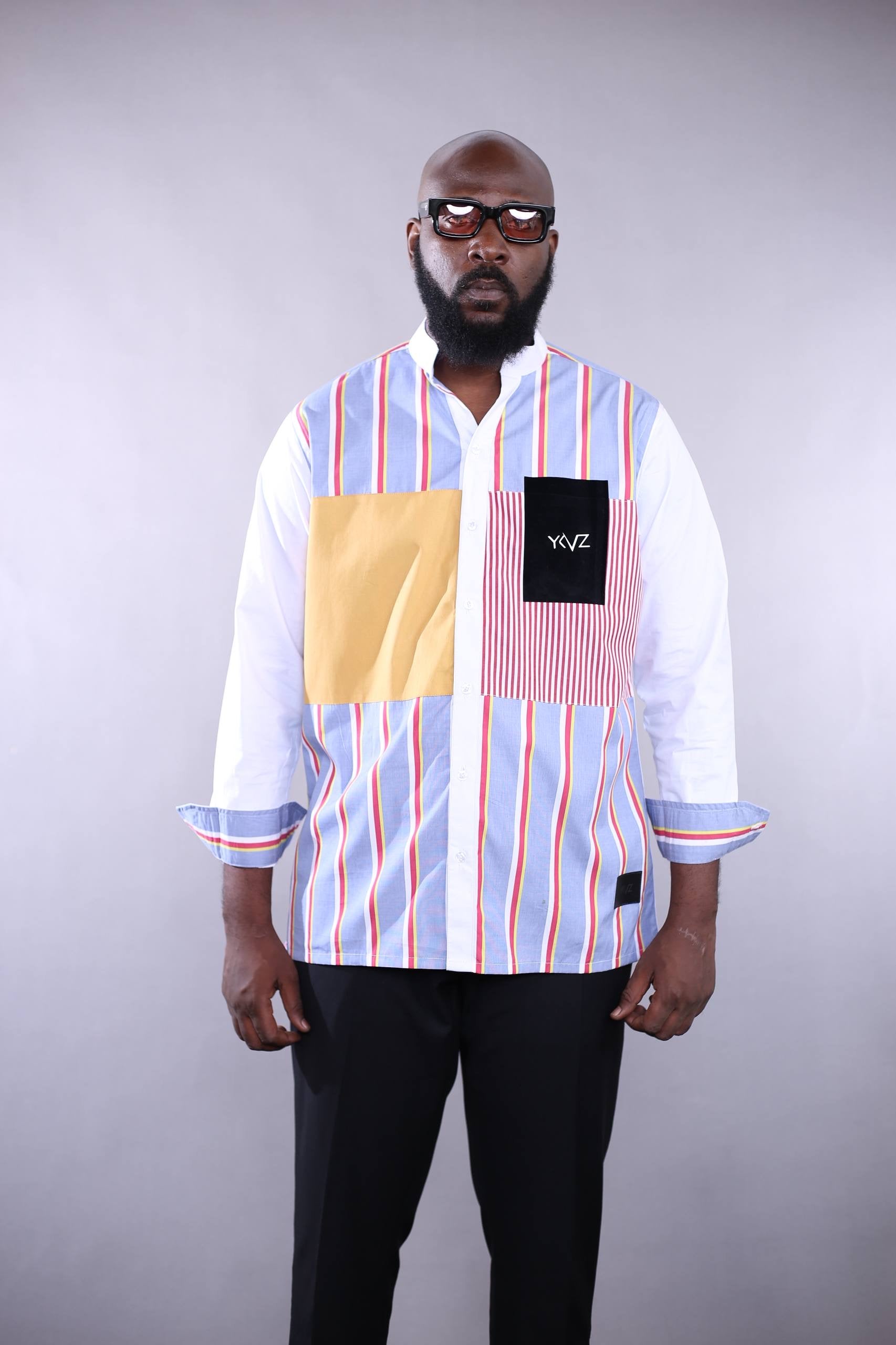 Chemise HARMONIA I - Multicolore grafique 2 |Signature Classique Noire