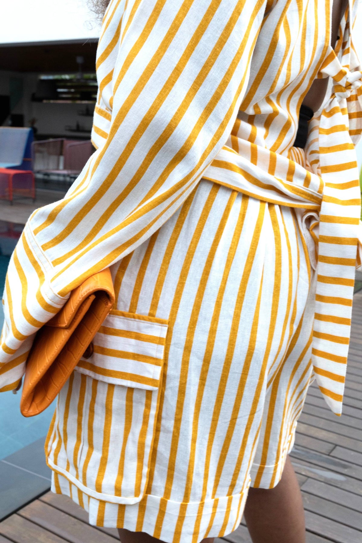 Ensemble TERAK_ Rayures Jaune&blanc