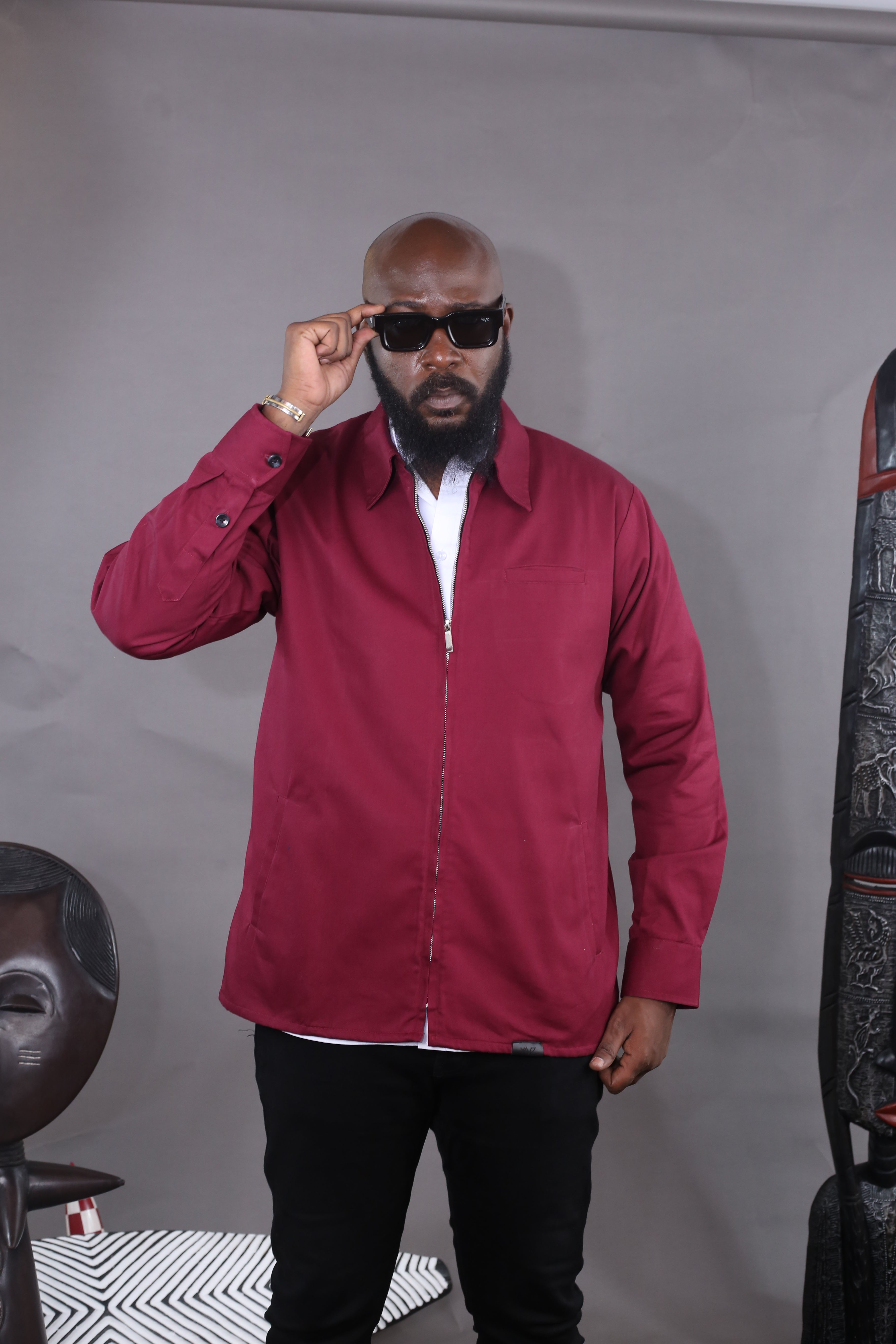 Surchemise Aviator Zip II rouge