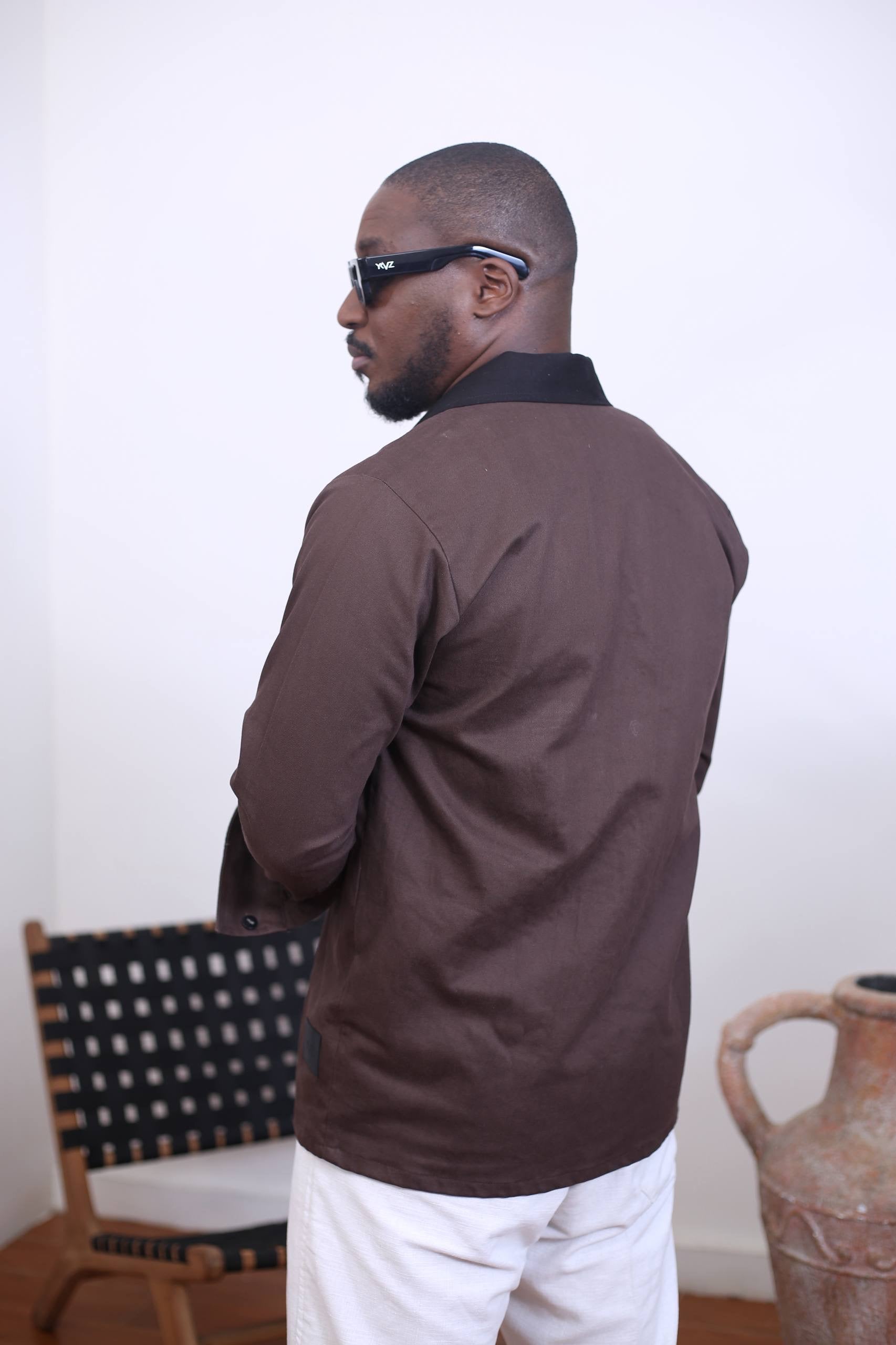 Surchemise Aviator - Marron/ Noir