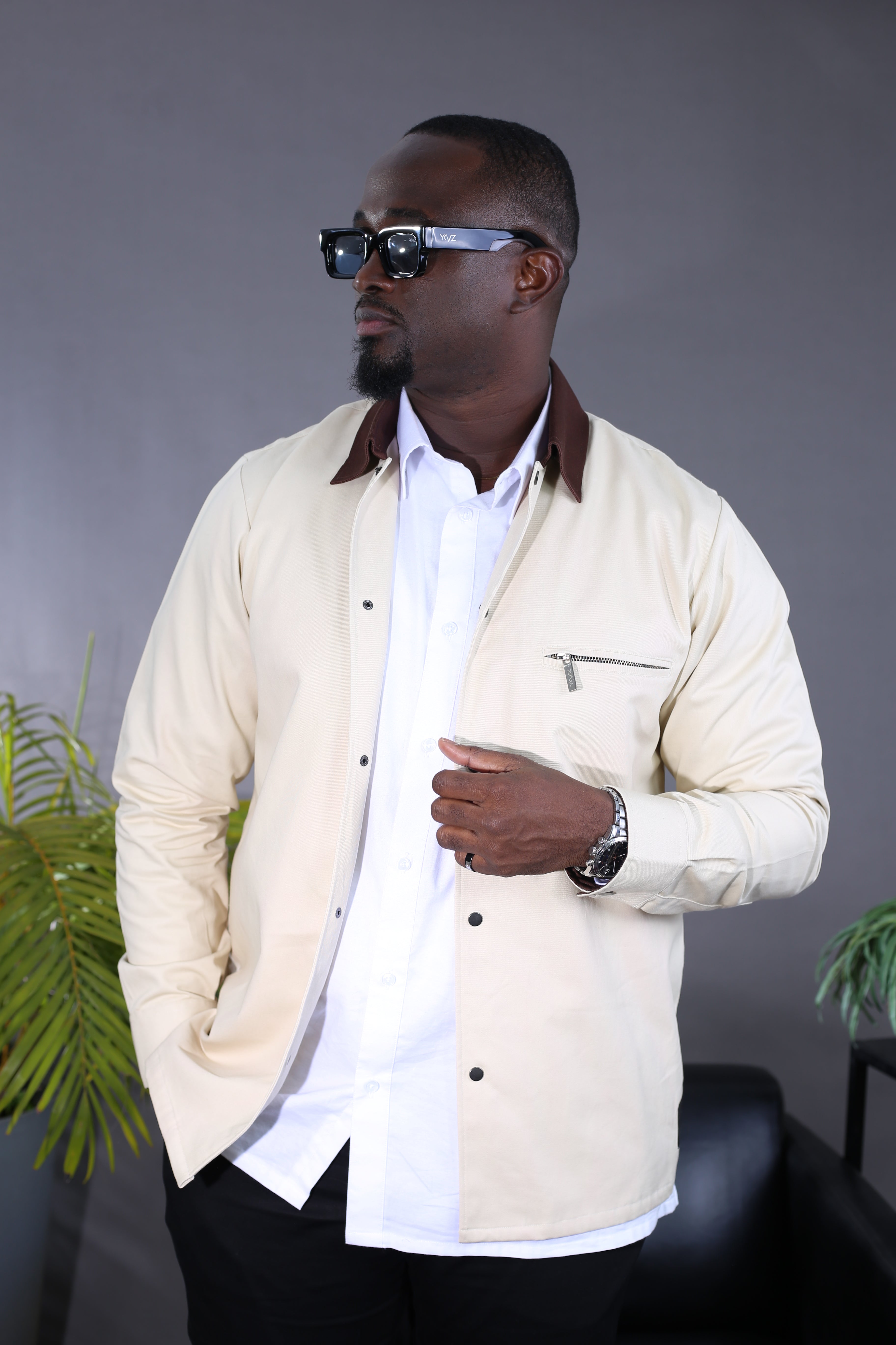 Surchemise Aviator I beige/marron