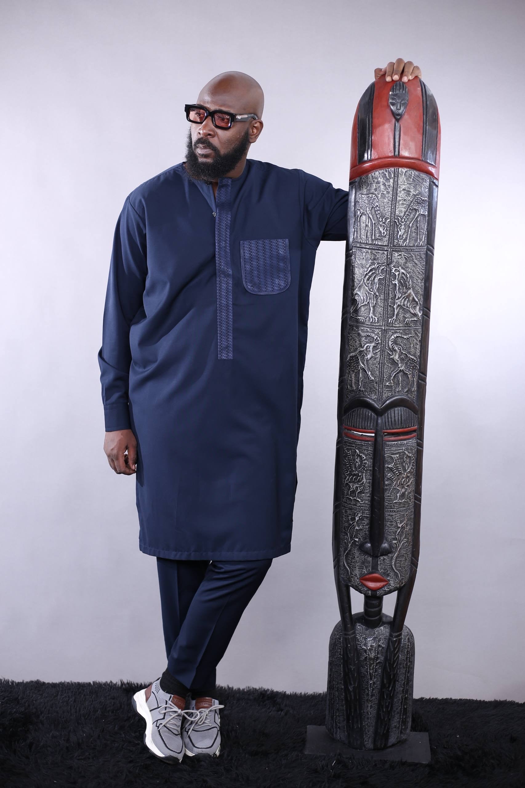 Ensemble Tunique SORAN l | Bleu détail Bleu