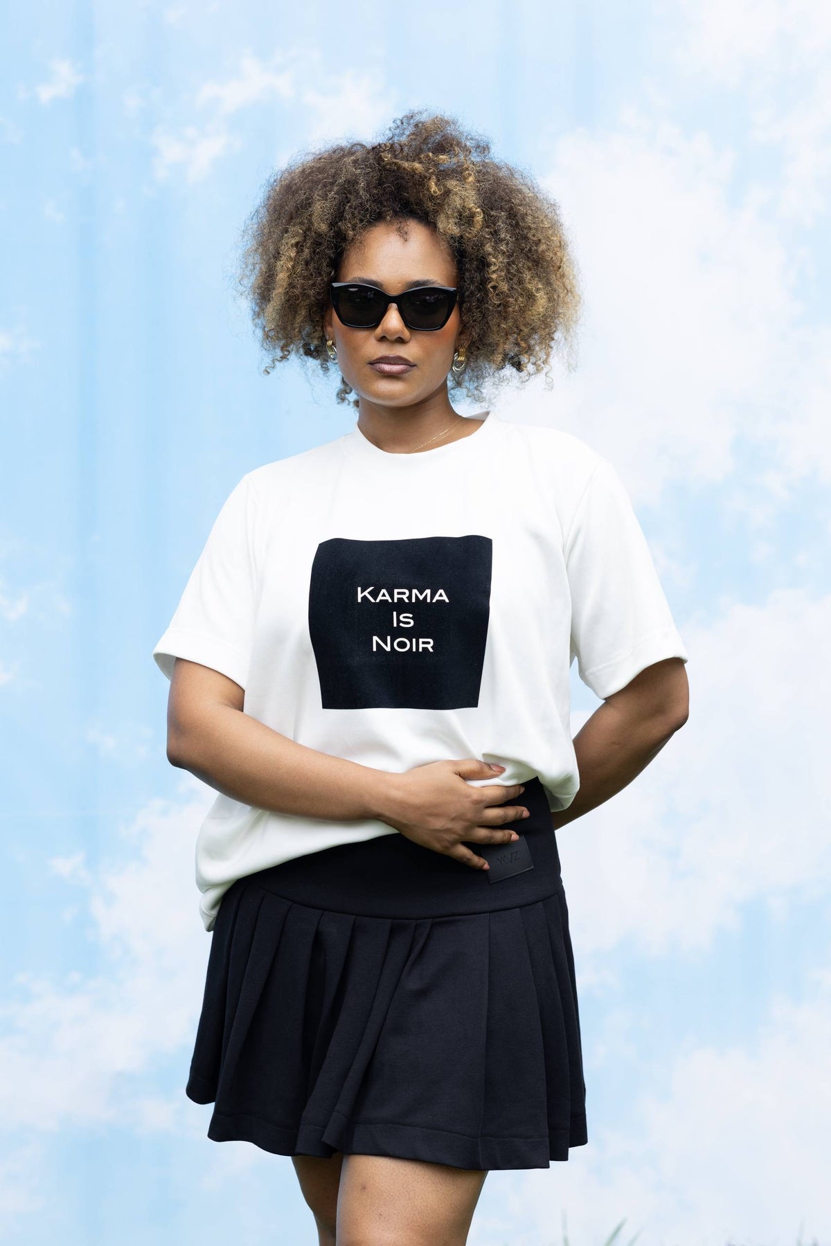 T-Shirt Karma Is Noir- Blanc