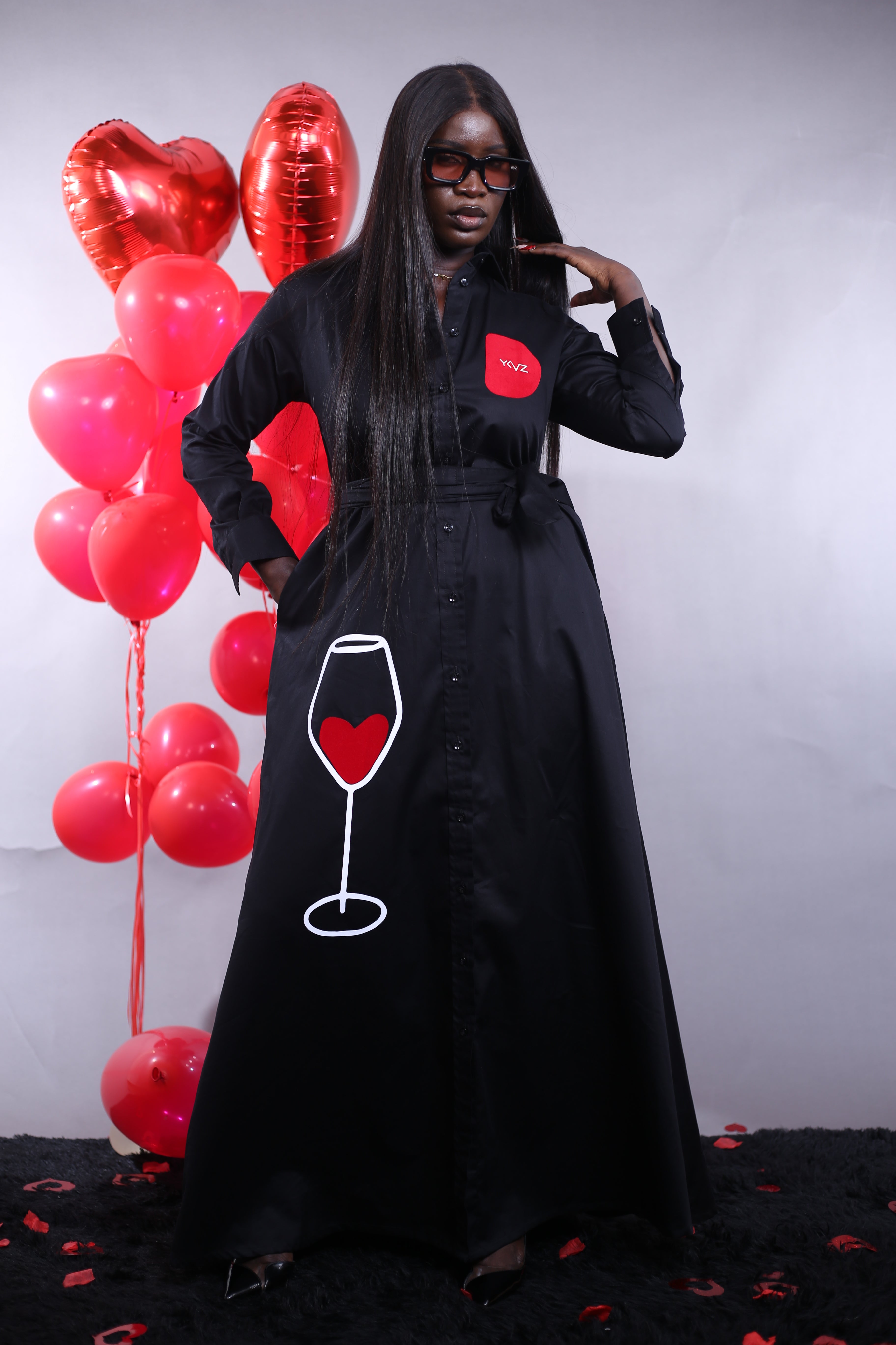 Robe Longue Cuvée d’Amour Noire - YKVZ Signature