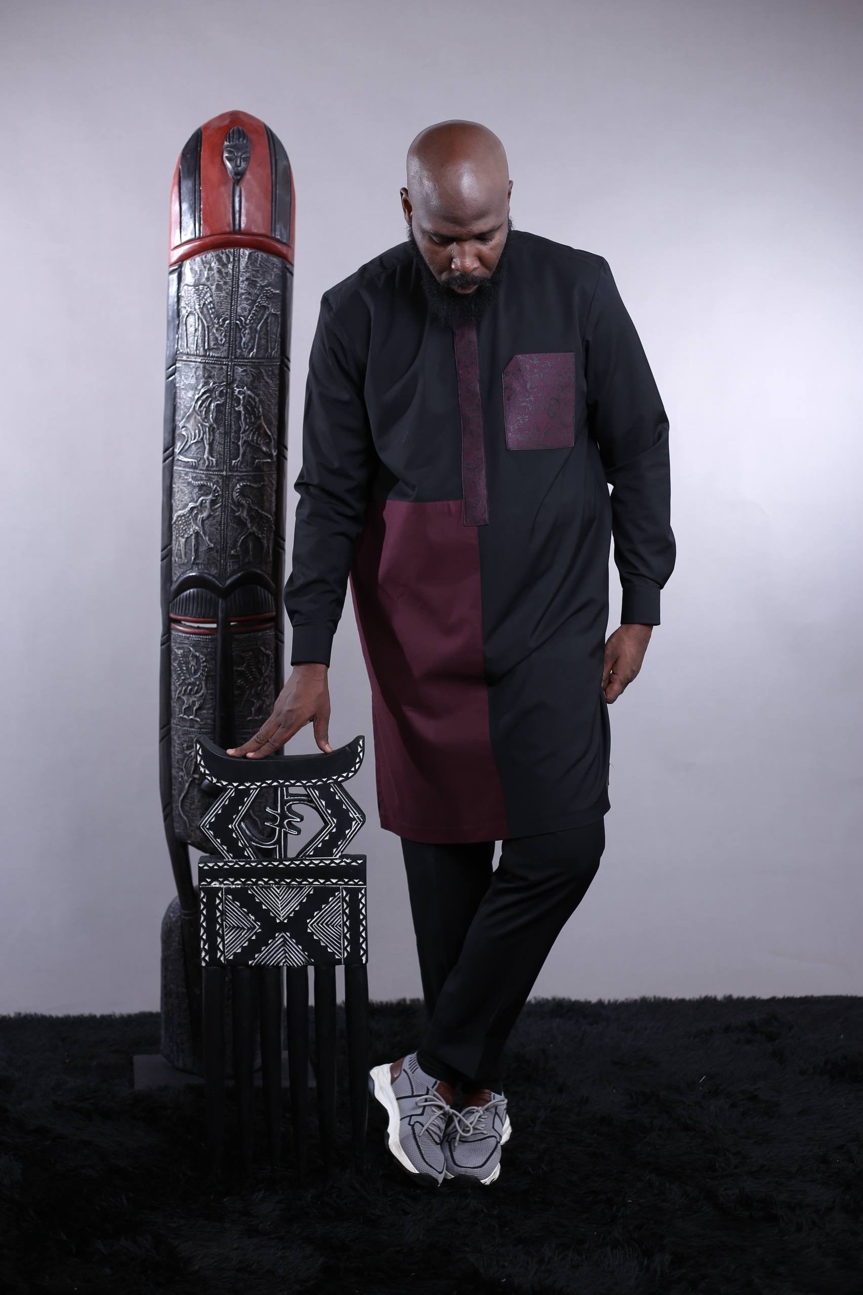 Ensemble Tunique KAMARO l | Marron & Noir