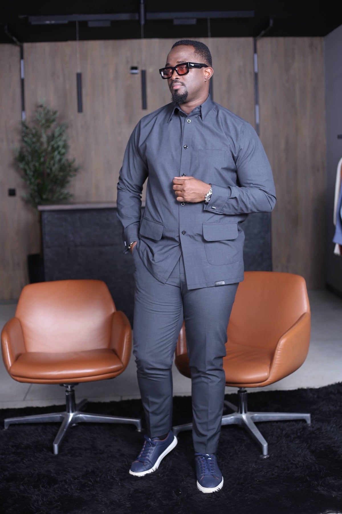 Ensemble Chemise Kômi - Gris