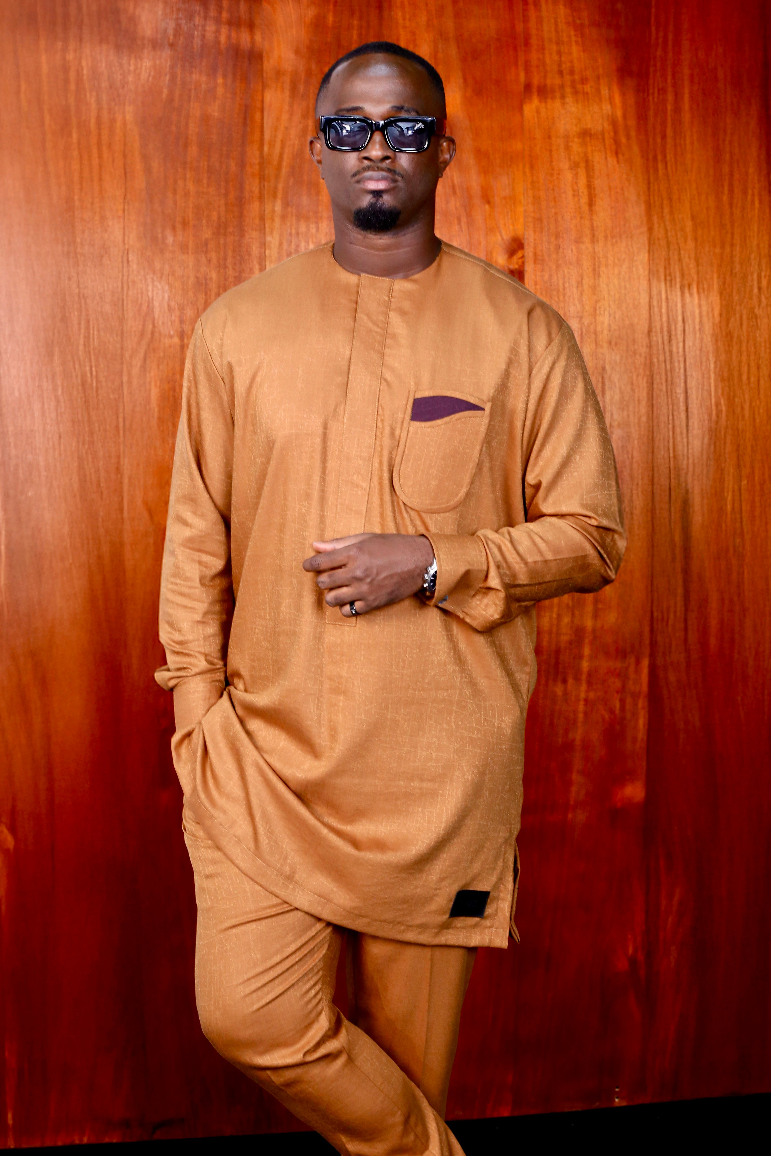 Kamba Bronze Tunic Set by YKVZ