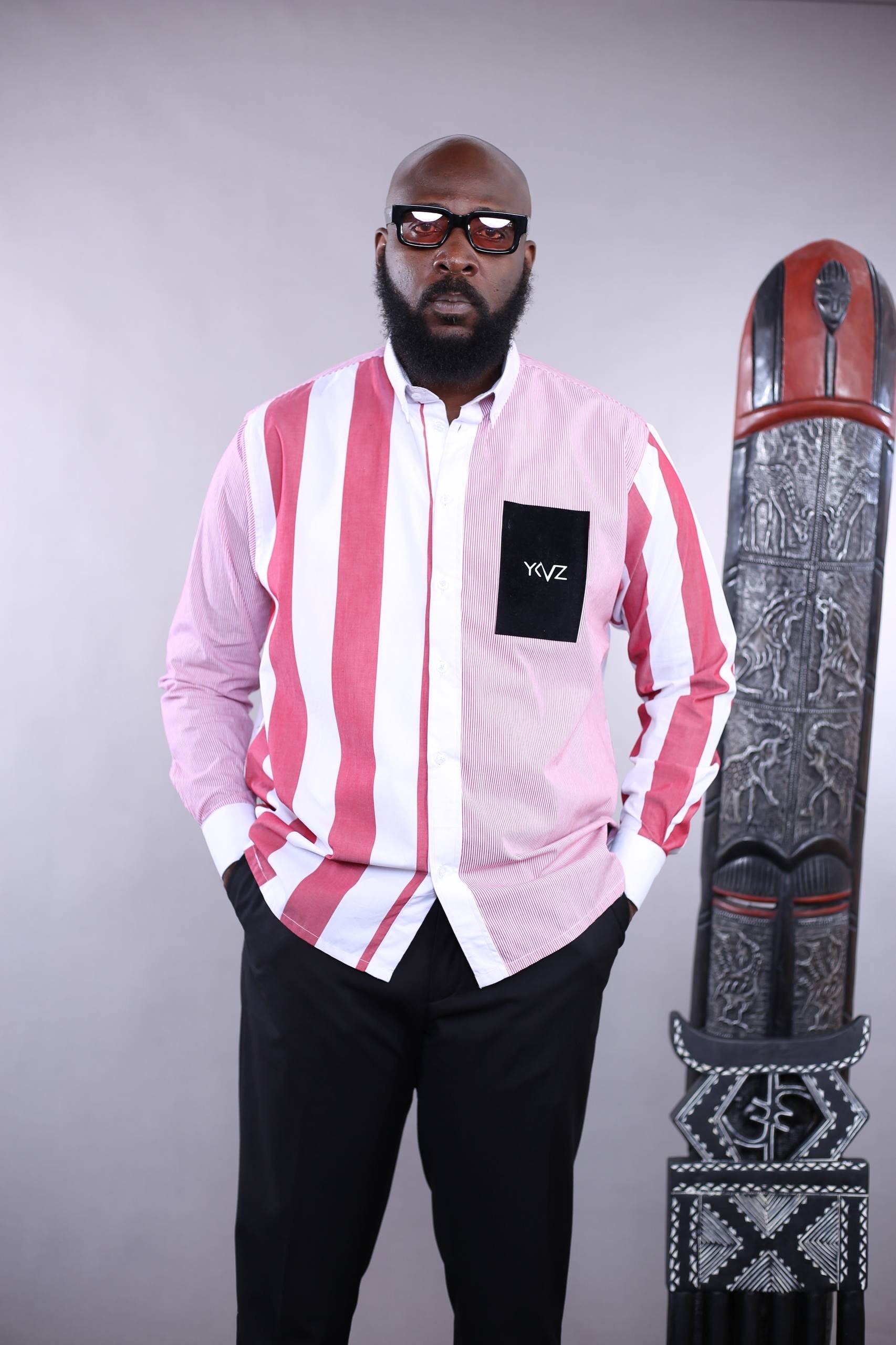 Chemise OSLO V – Rayures Rouge/ Blanc | Signature Classique Noire
