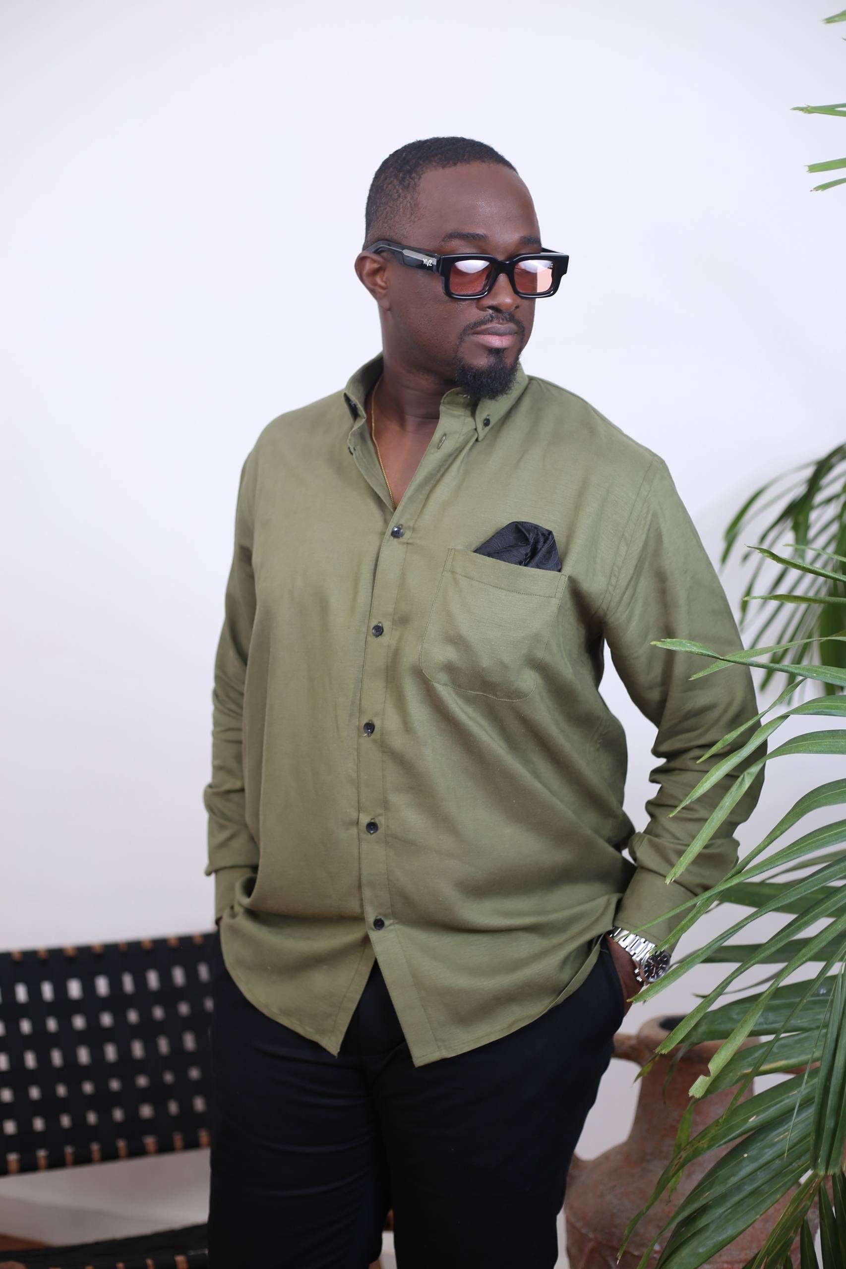 Chemise Mandala II Lin _ Vert