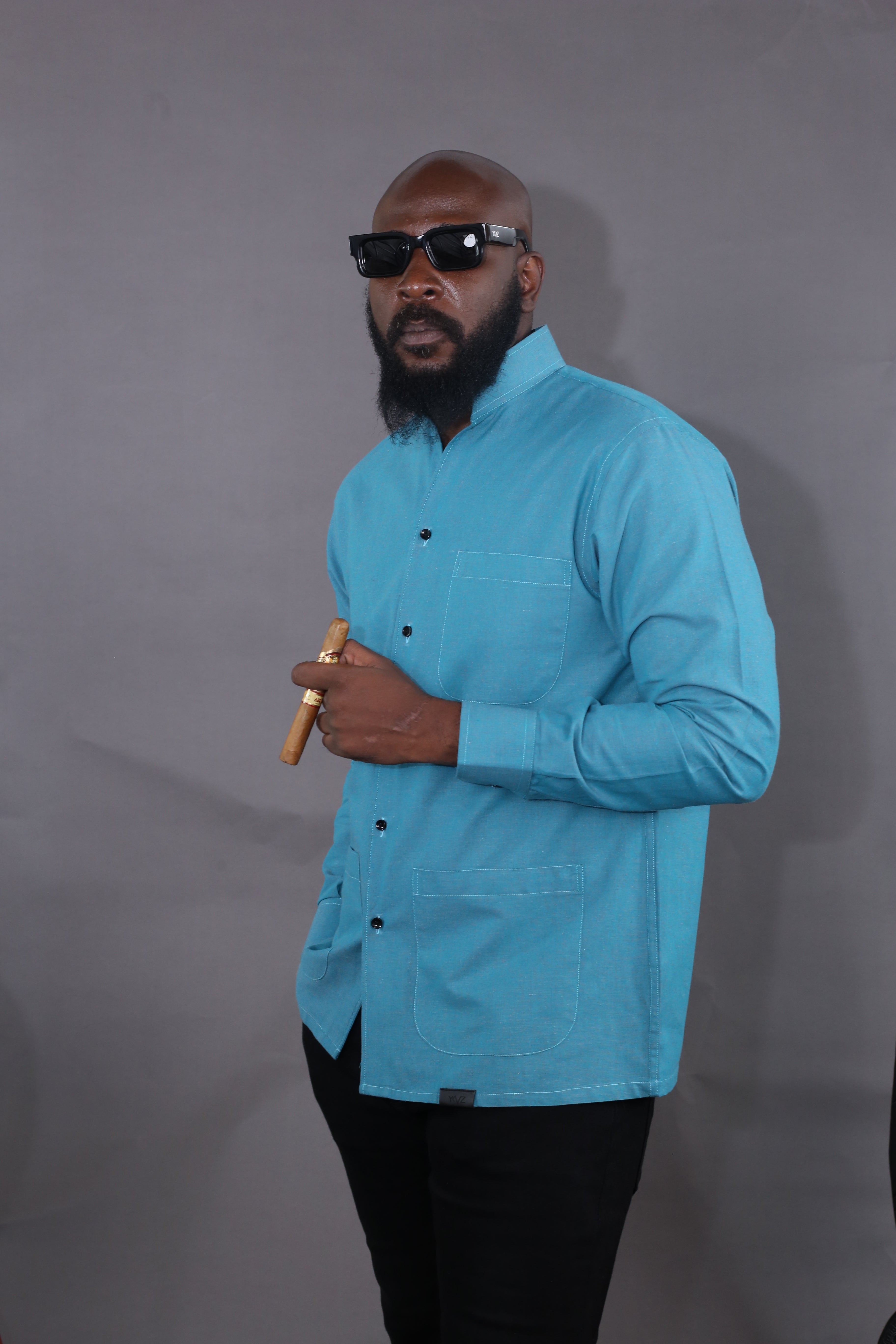 Kintu II Shirt — Turquoise Green