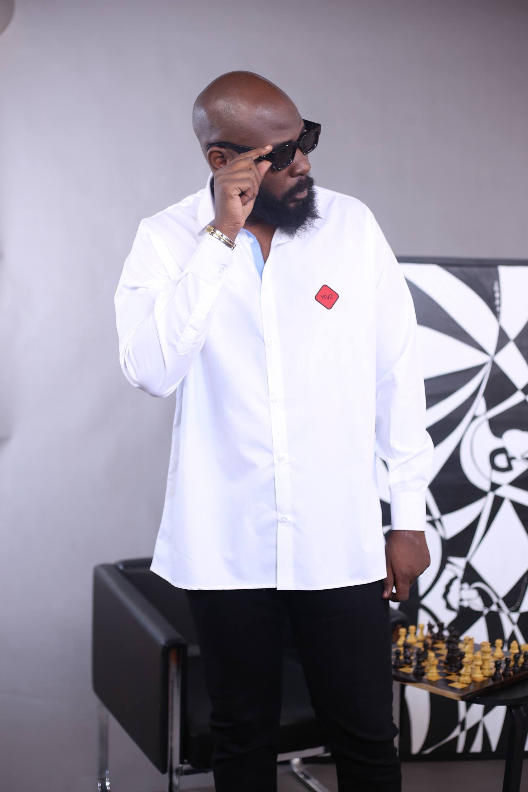 Chemise AUREN Il - Blanc | Signature Triangle Rouge