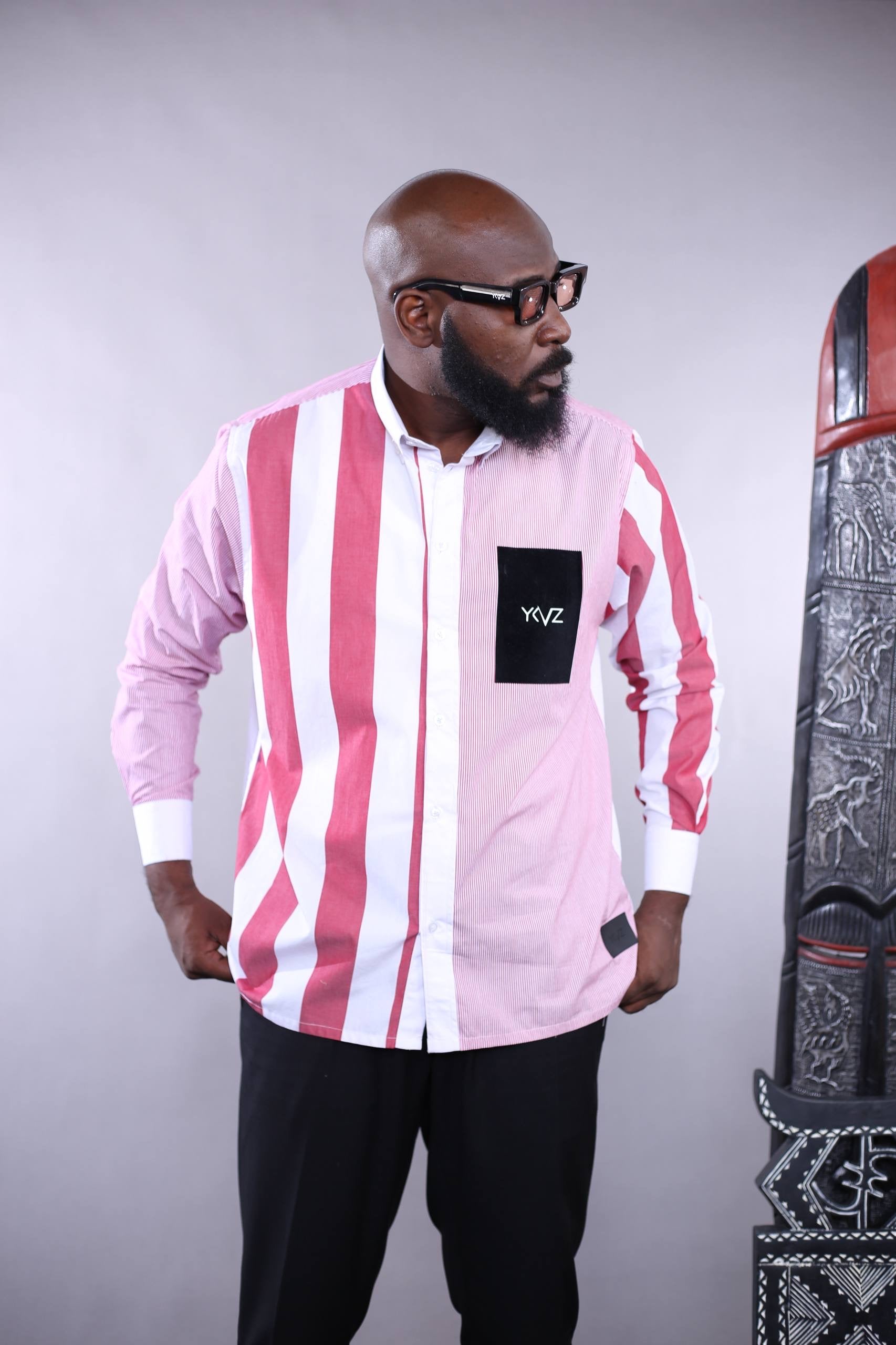 Chemise OSLO V – Rayures Rouge/ Blanc | Signature Classique Noire