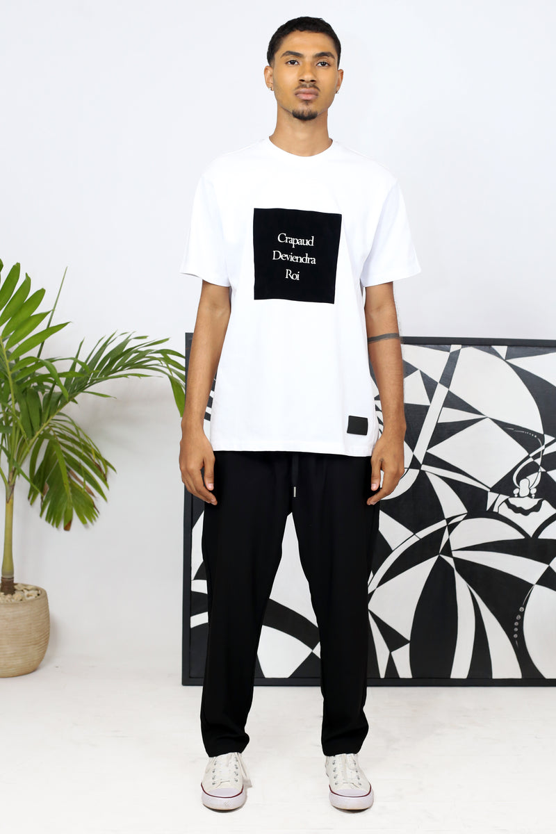 T-Shirt Crapaud Deviendra Roi Blanc