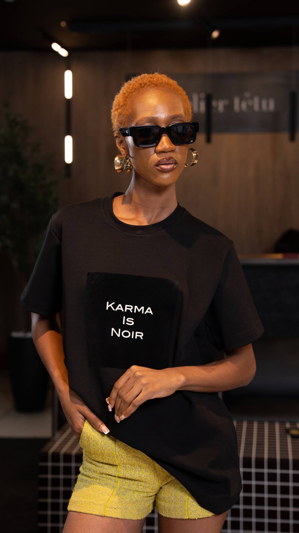 T-Shirt Karma Is Noir - Noir