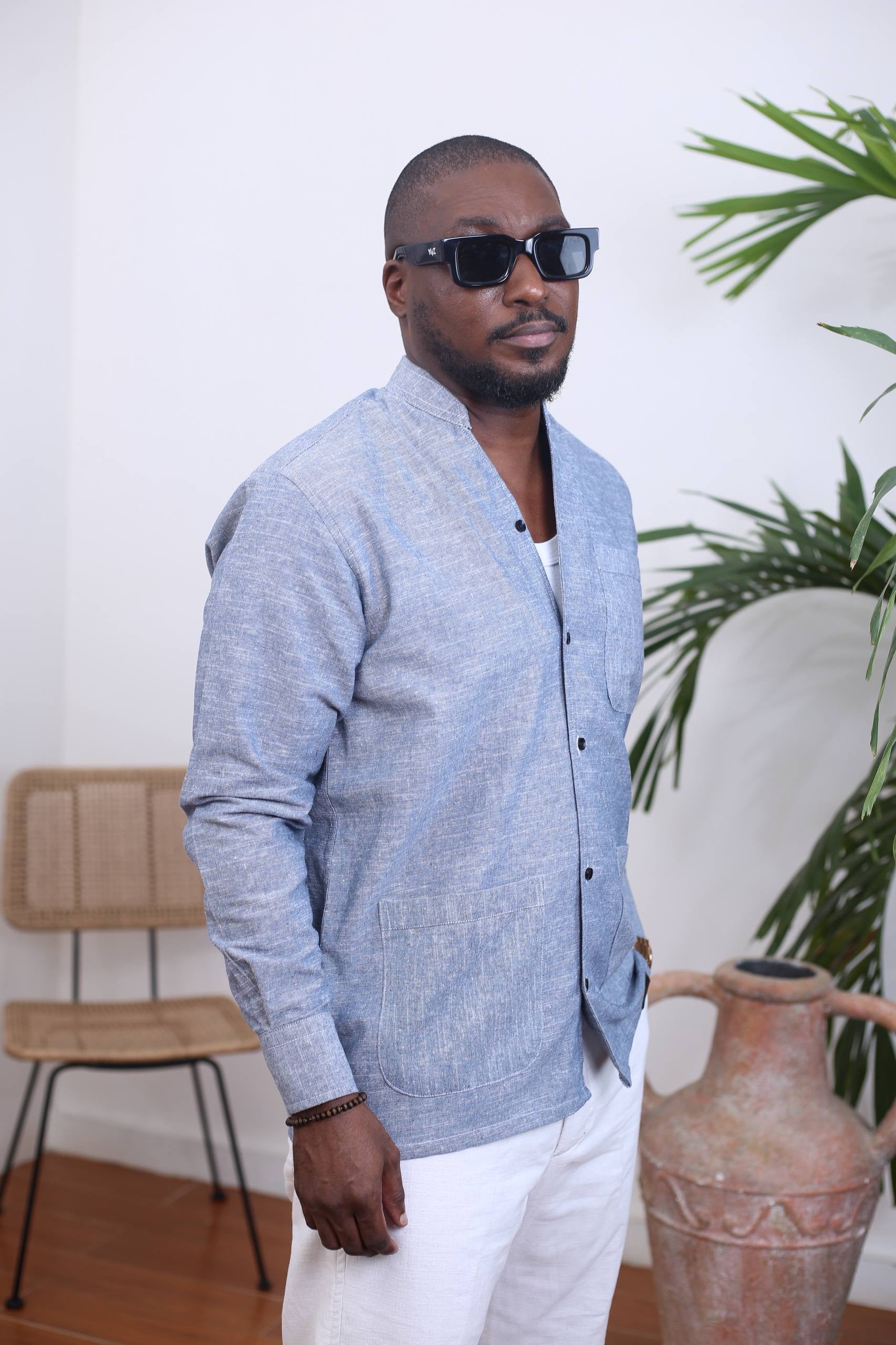 Chemise Kintu II — gris