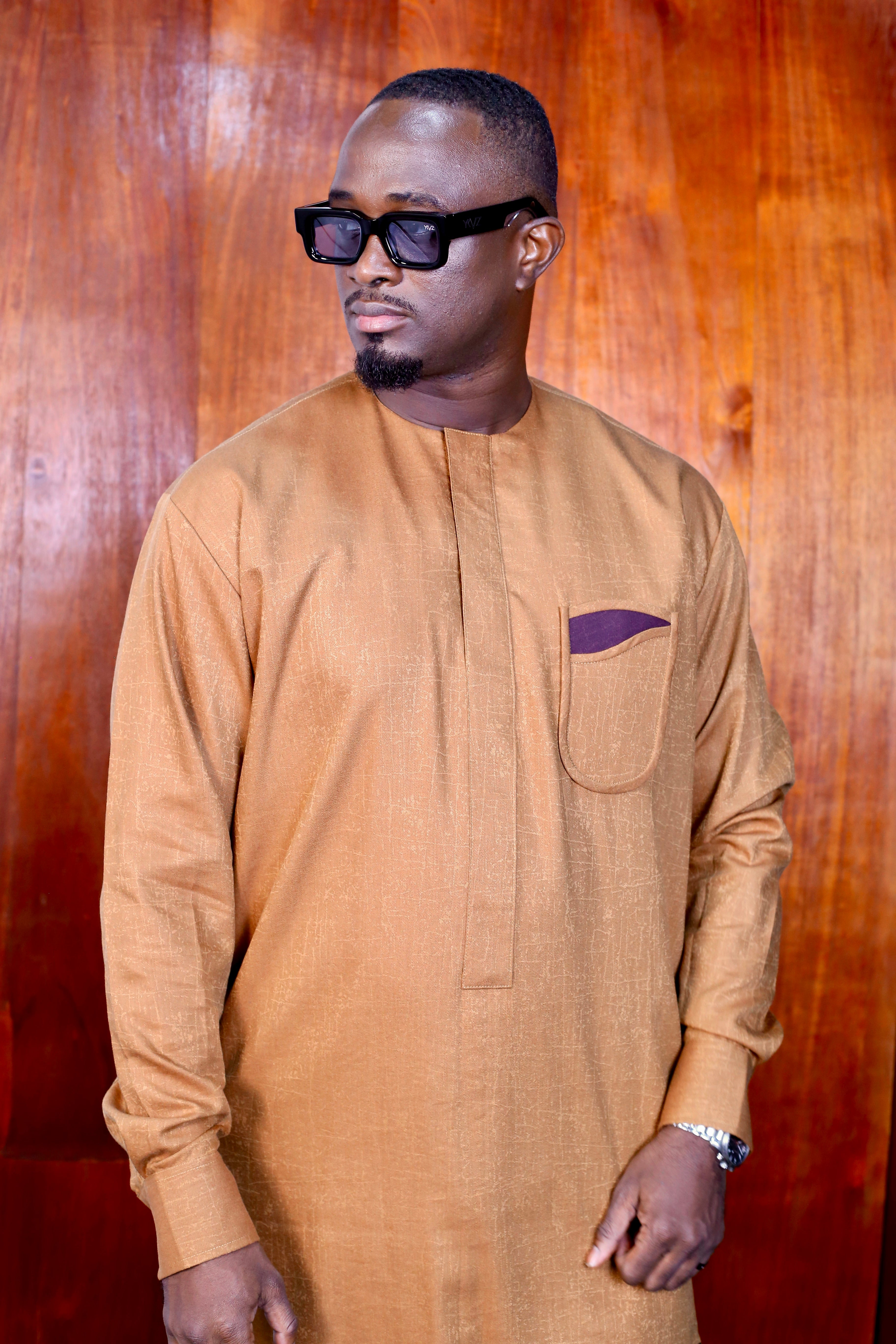 Kamba Bronze Tunic Set by YKVZ