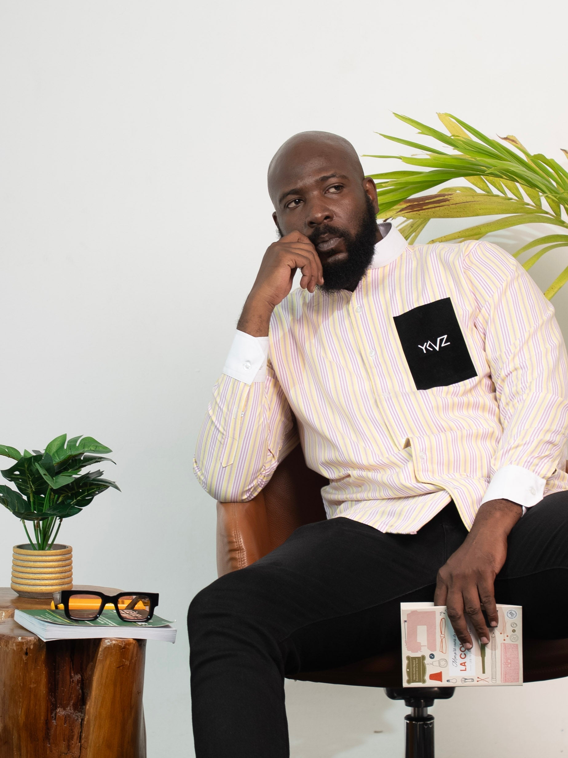 Chemise Oslo Signature Classique – Rayures Jaunes & Roses