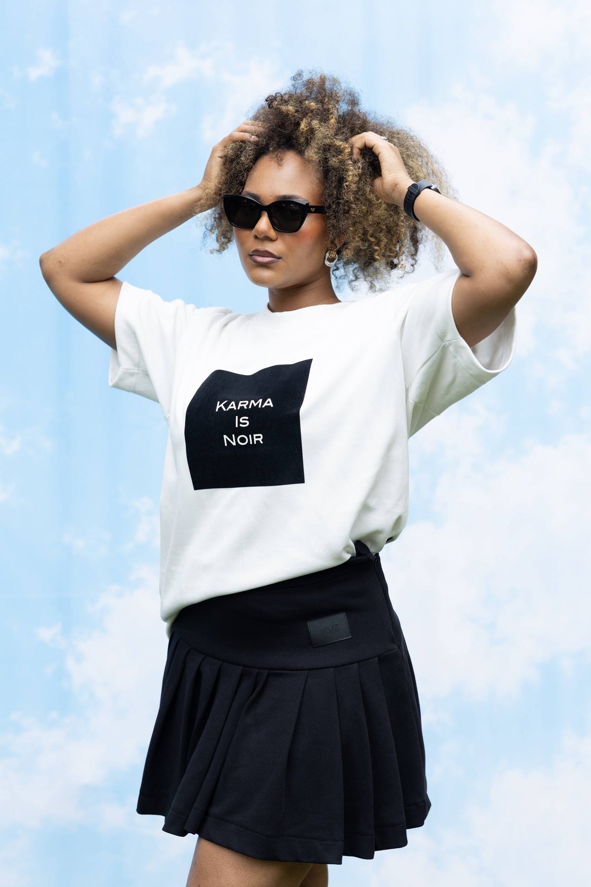 T-Shirt Karma Is Noir- Blanc