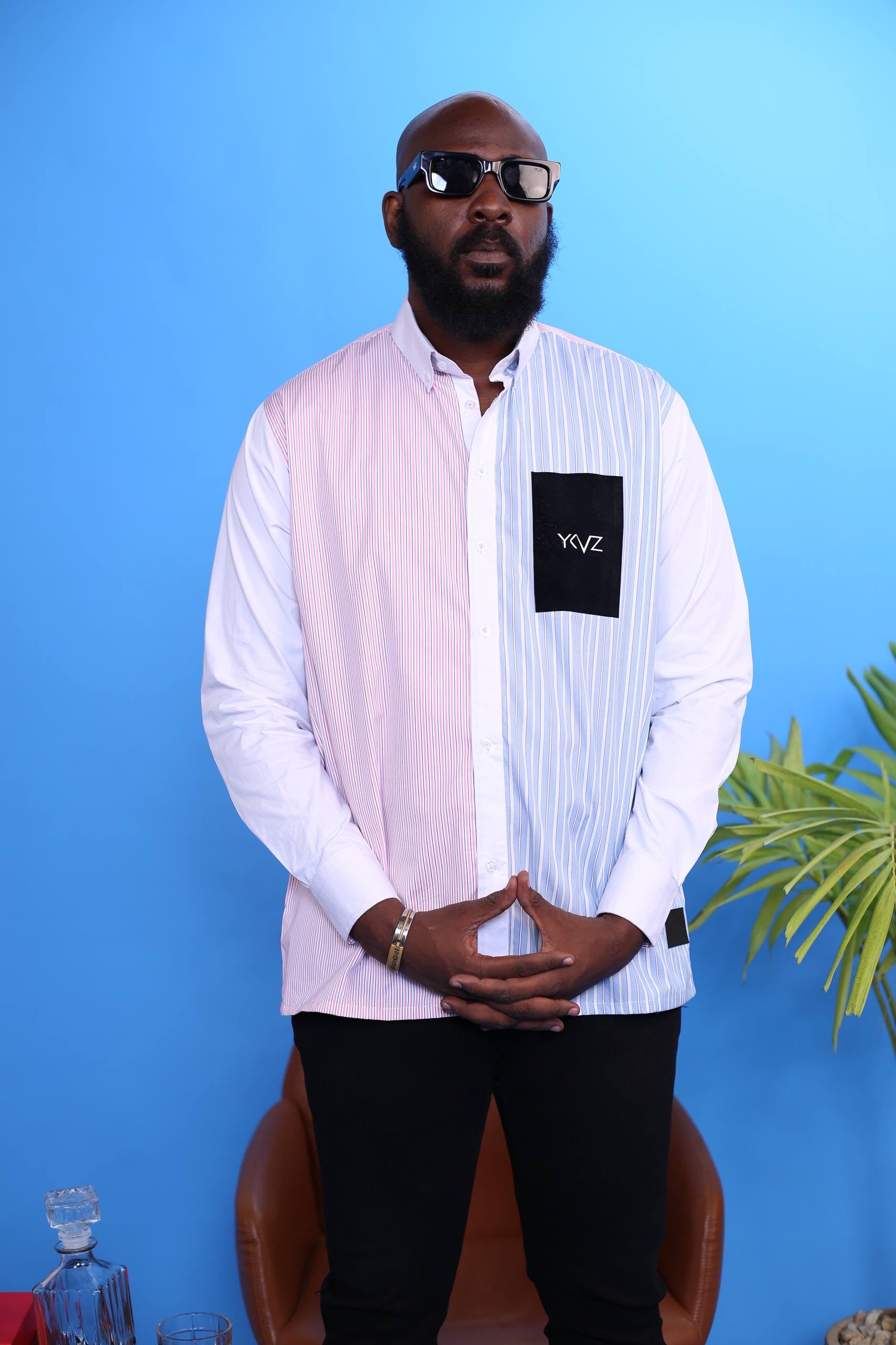Chemise OSLO V –  bicolore Bleu & Rose | Signature Classique Noire