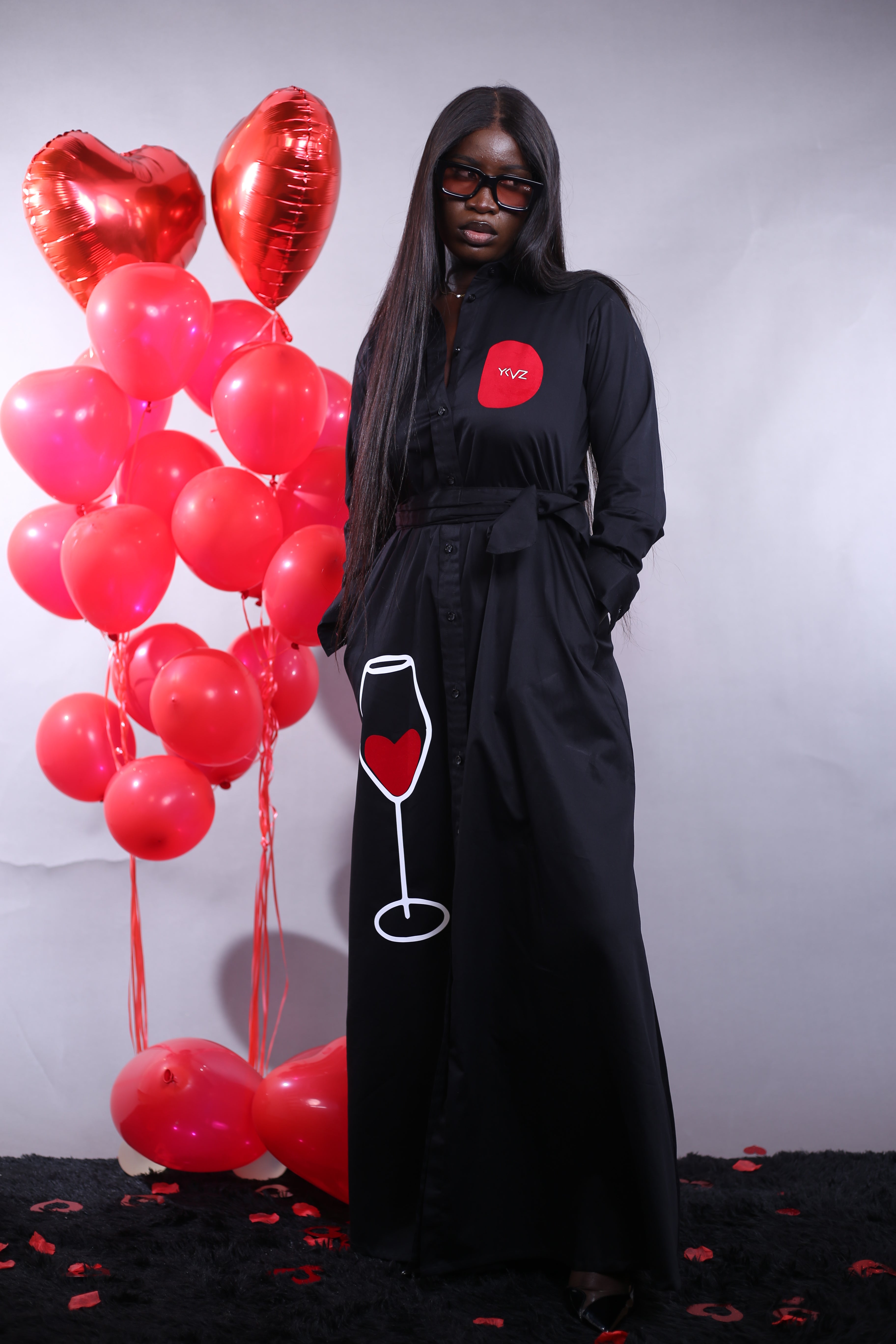 Robe Longue Cuvée d’Amour Noire - YKVZ Signature