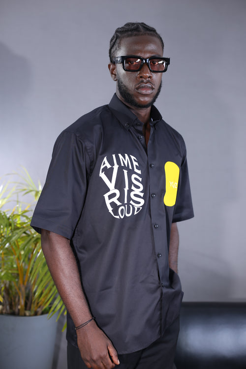 Chemise AVRL IV Noir Signature D Jaune