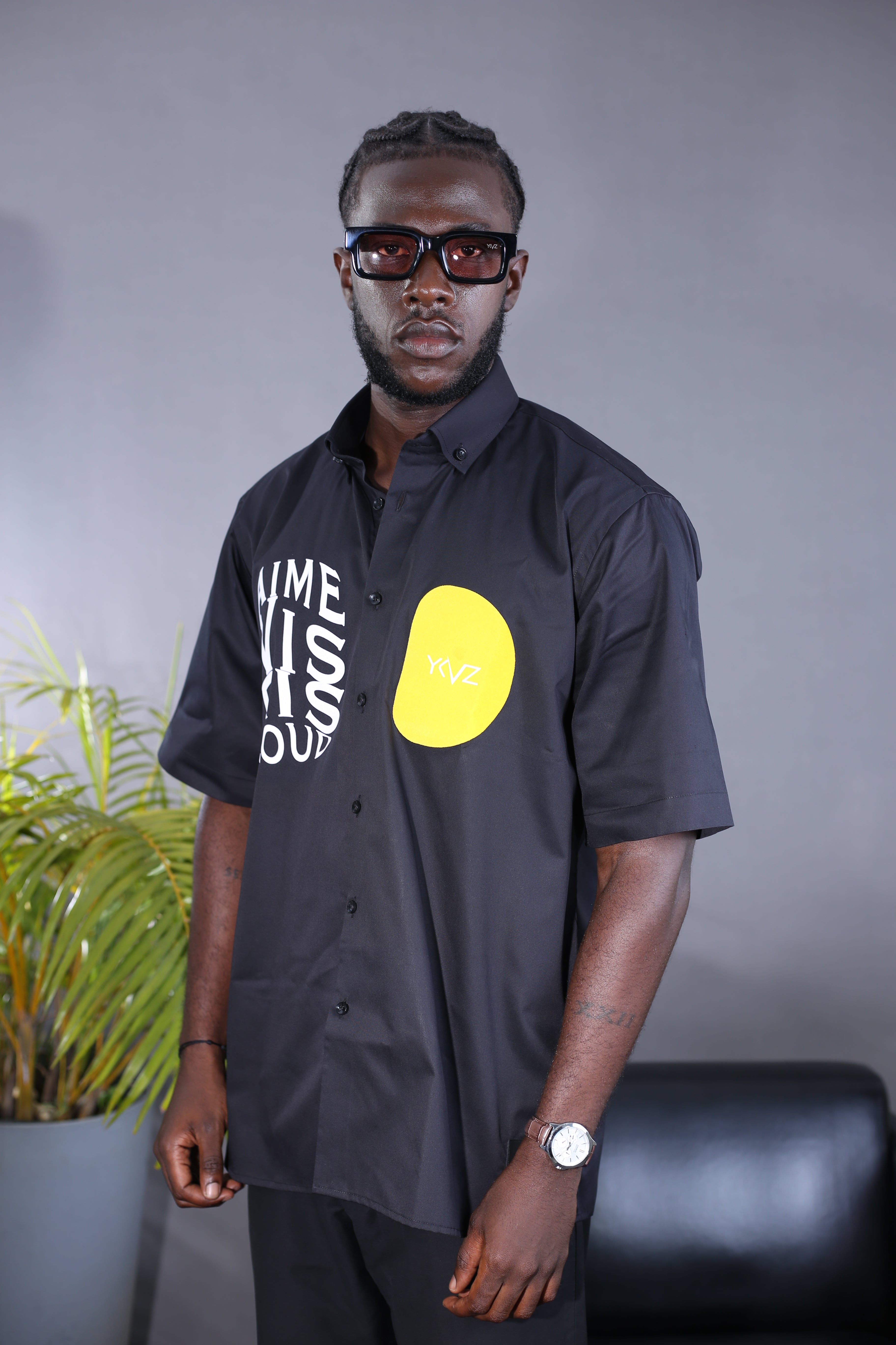 Chemise AVRL IV Noir Signature D Jaune