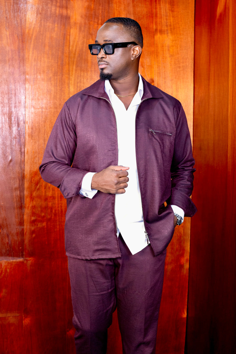 Ensemble Surchemise Maaru Marron par YKVZ