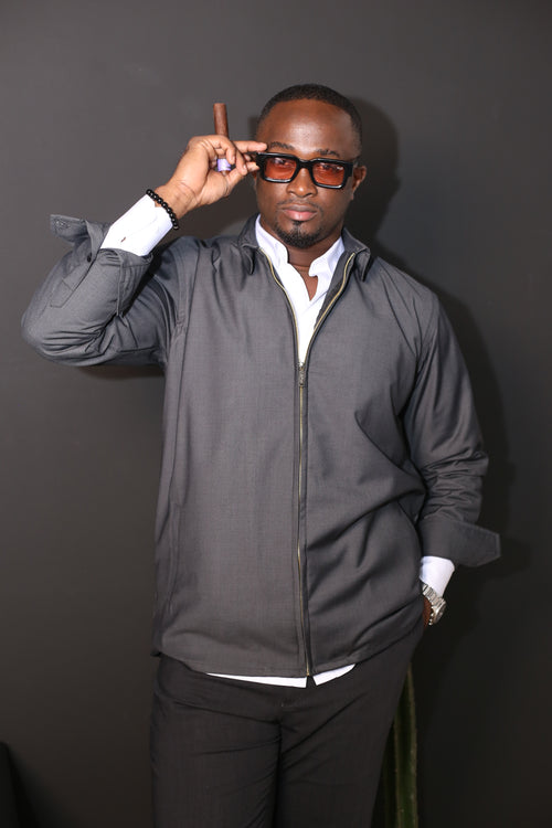 Surchemise Zip Gris