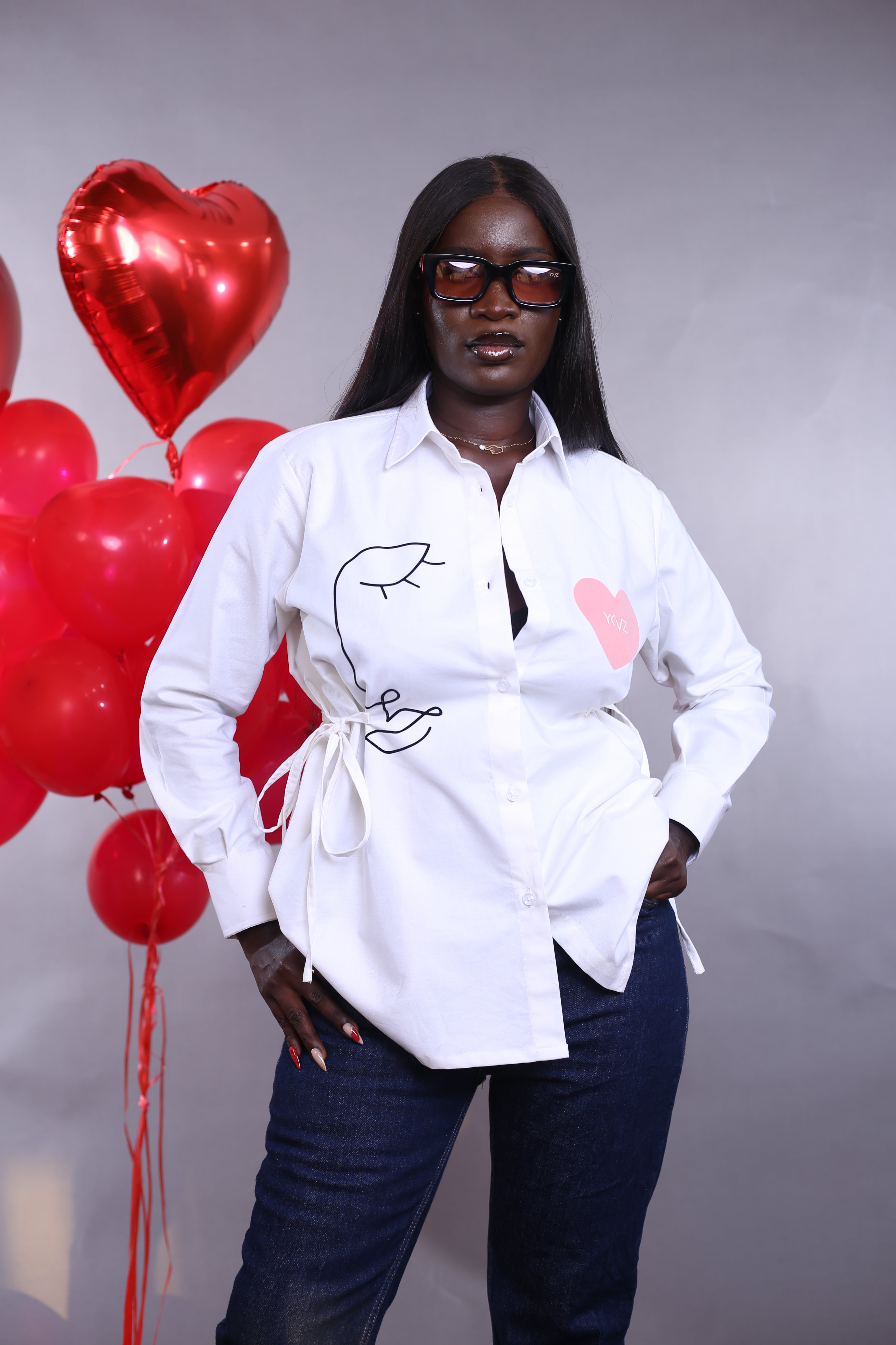 Chemisier Cintra Love Blanc - YKVZ Signature