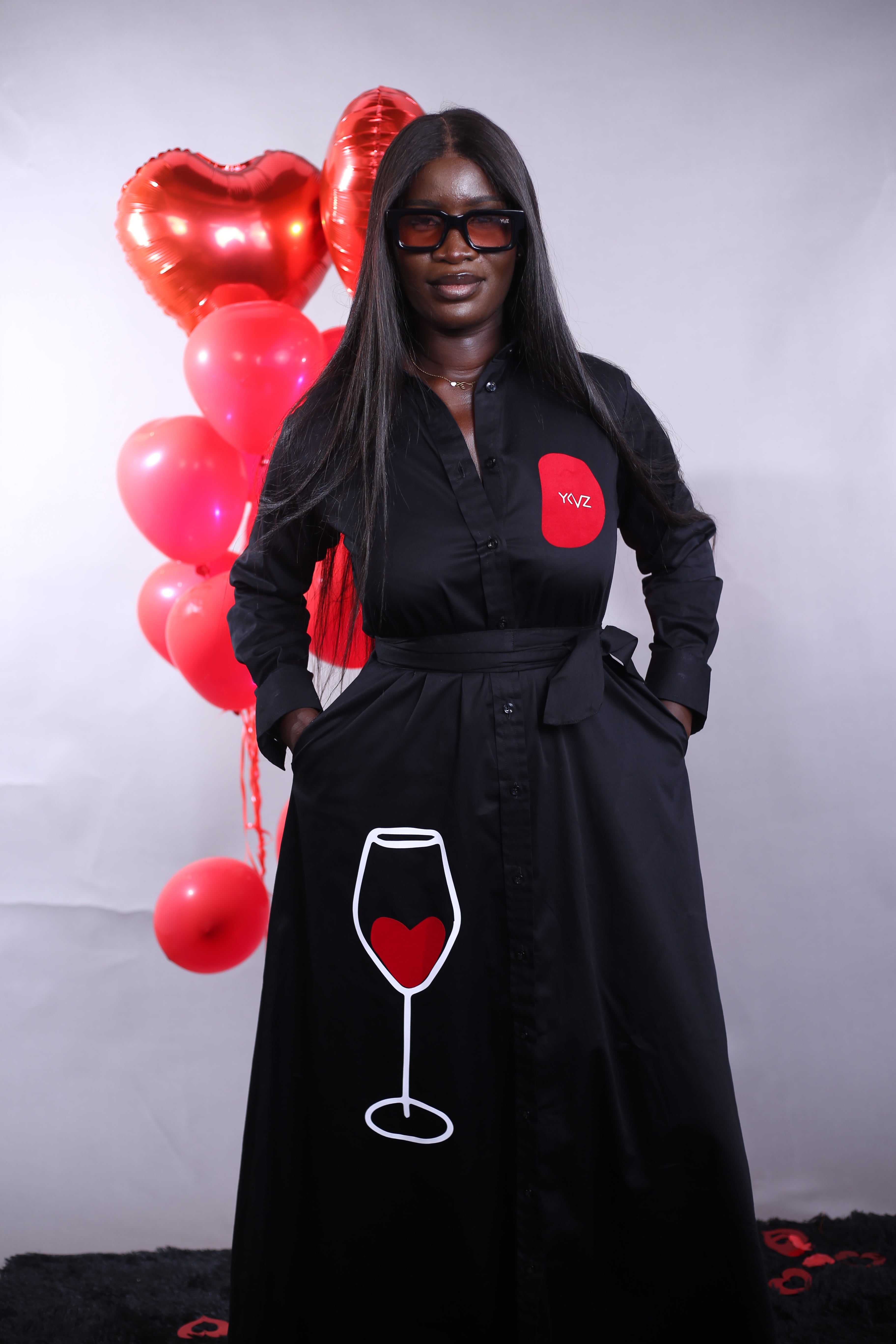 Robe Longue Cuvée d’Amour Noire - YKVZ Signature