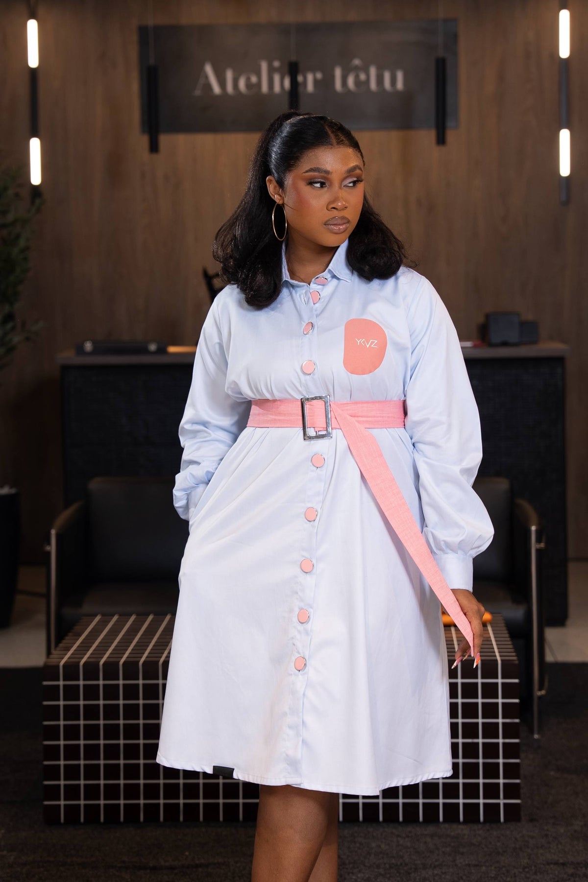 Robe Chemise Soreya I – Bleu ciel |Signature D Rose