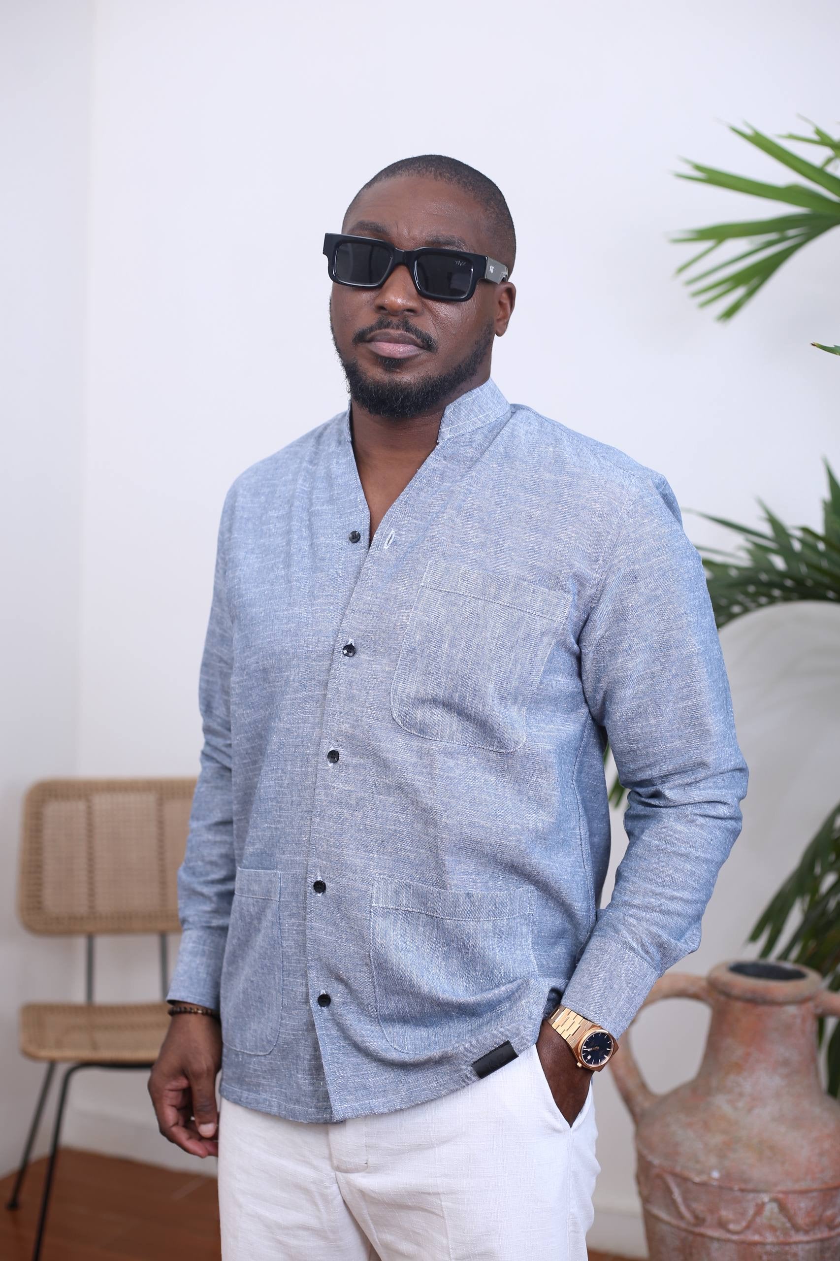 Chemise Kintu II — gris