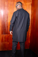 Ensemble Tunique Dùndú Rayé Noir
