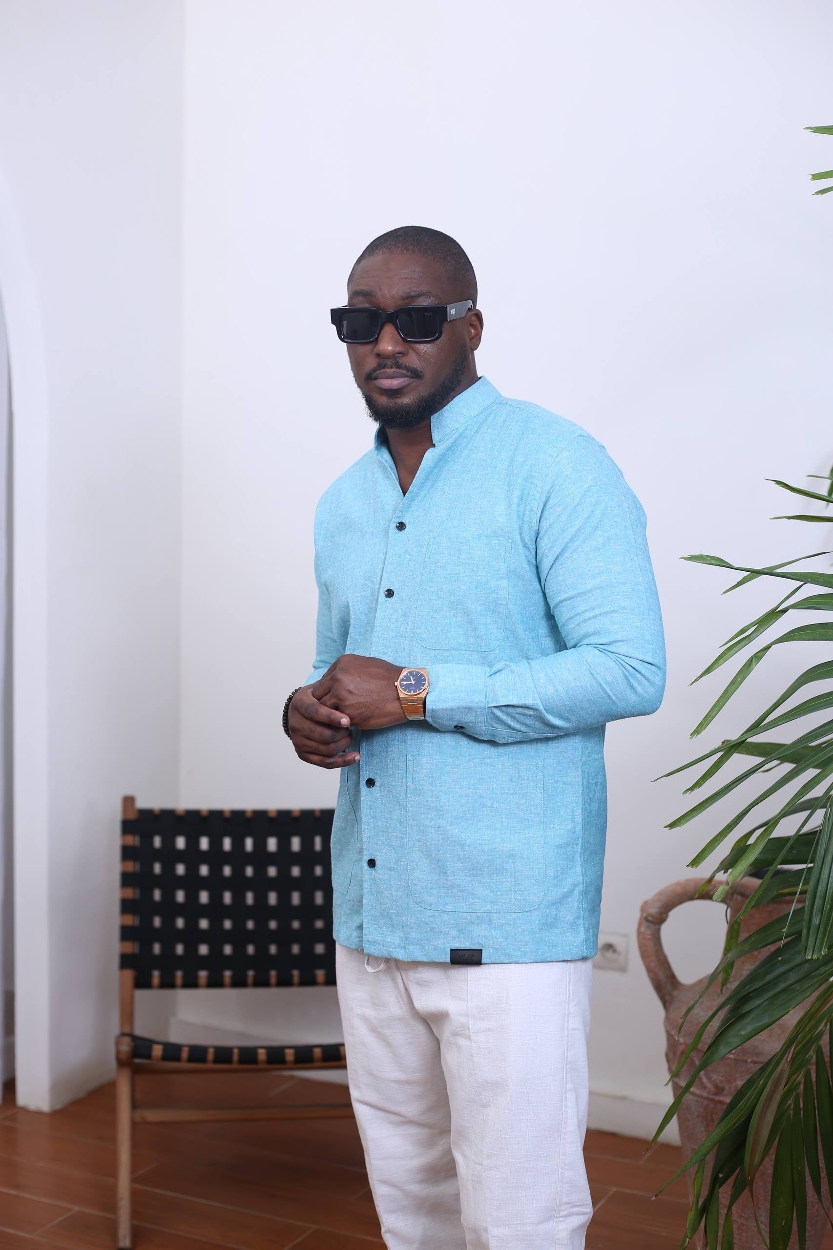 Chemise Kintu II — Vert Turquoise