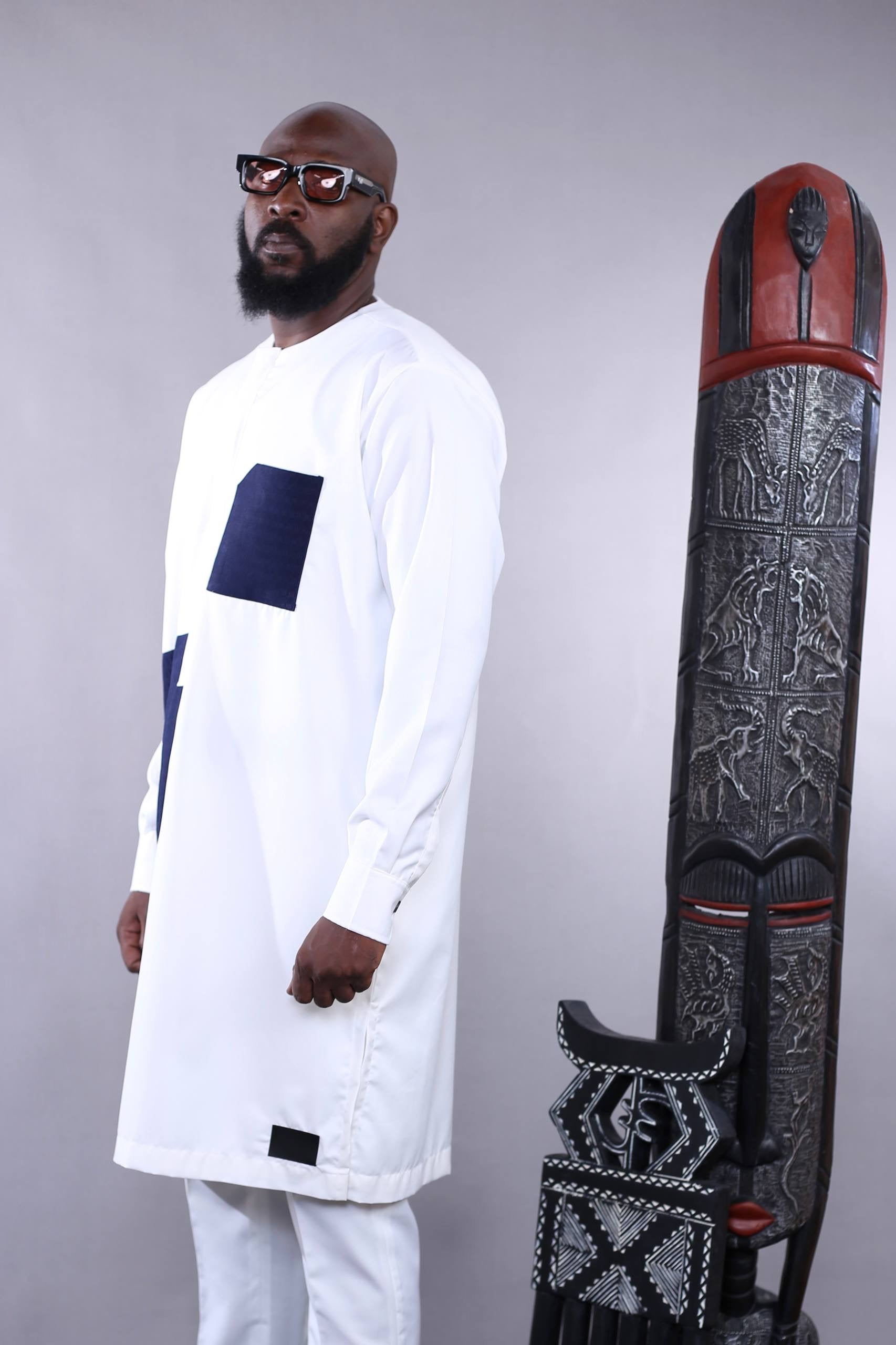 Ensemble Tunique KAMARO l | Blanc & Bleu