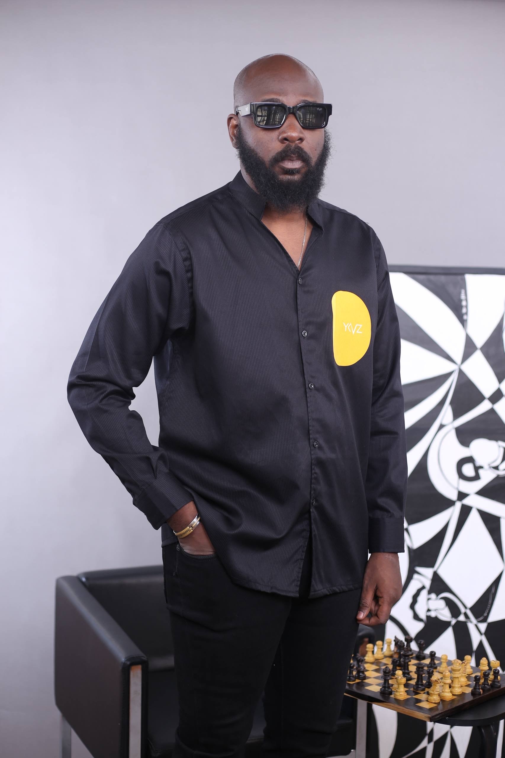 Chemise Africanus Il - Noir | Signature D Jaune