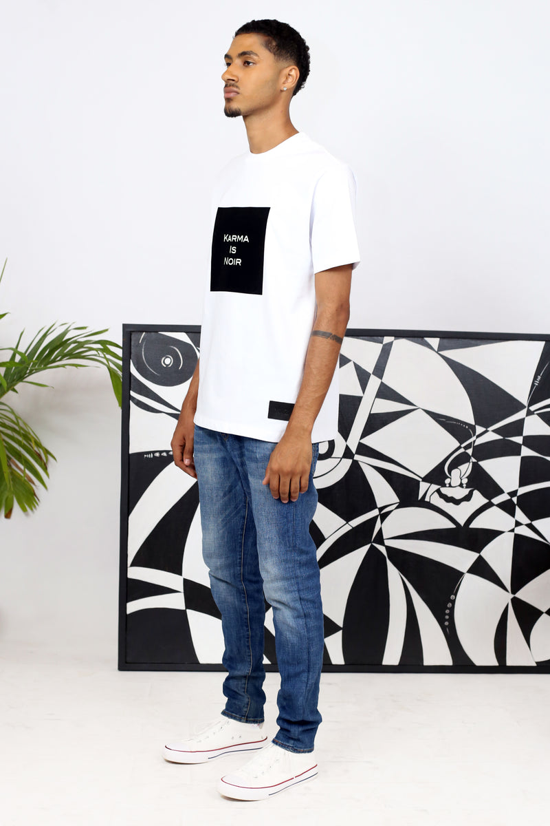 T-Shirt Karma Is Noir- Blanc