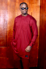 Ensemble Tunique Oba Rouge Bordeaux