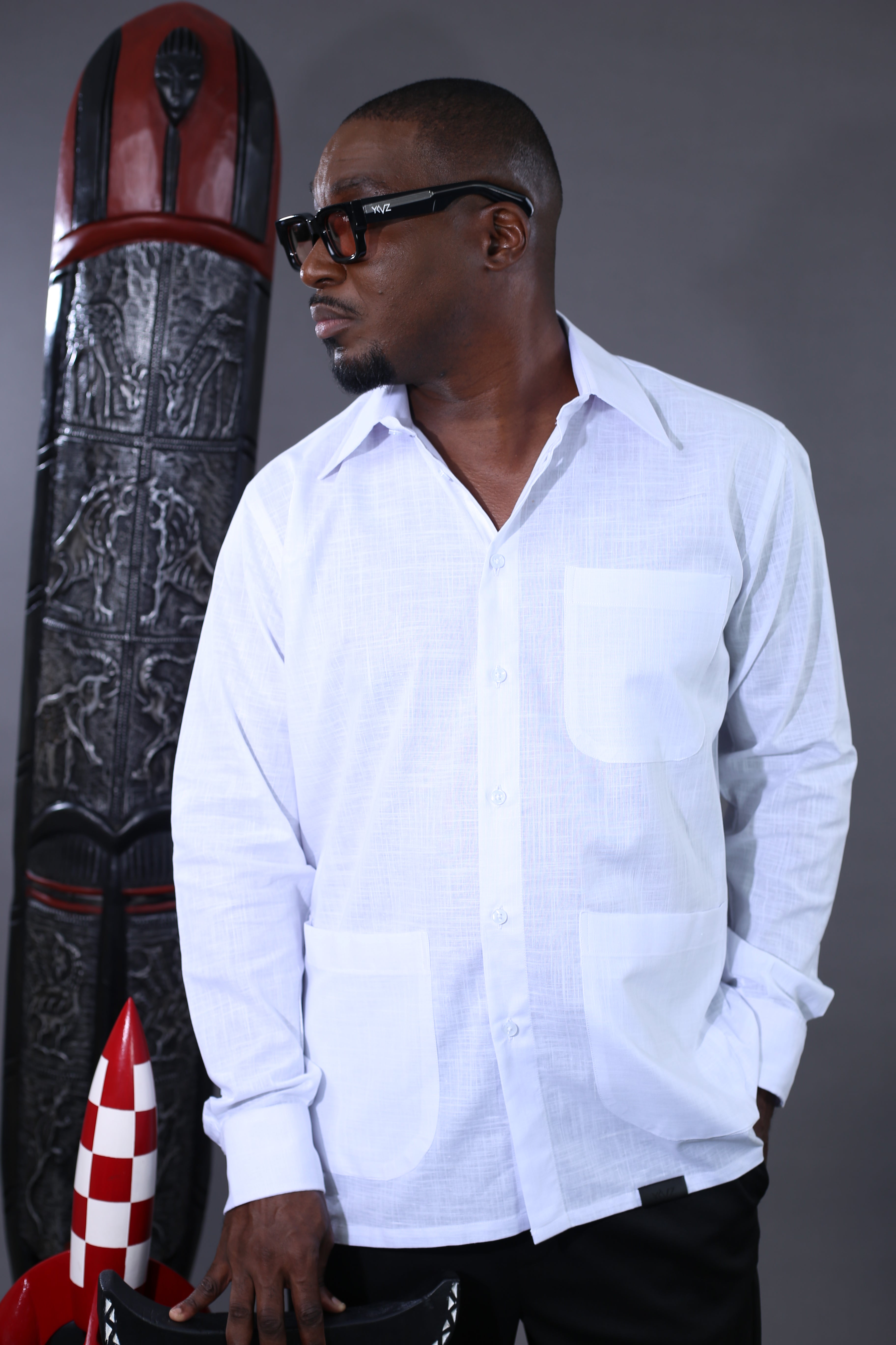 Chemise Mandala Lin Blanc