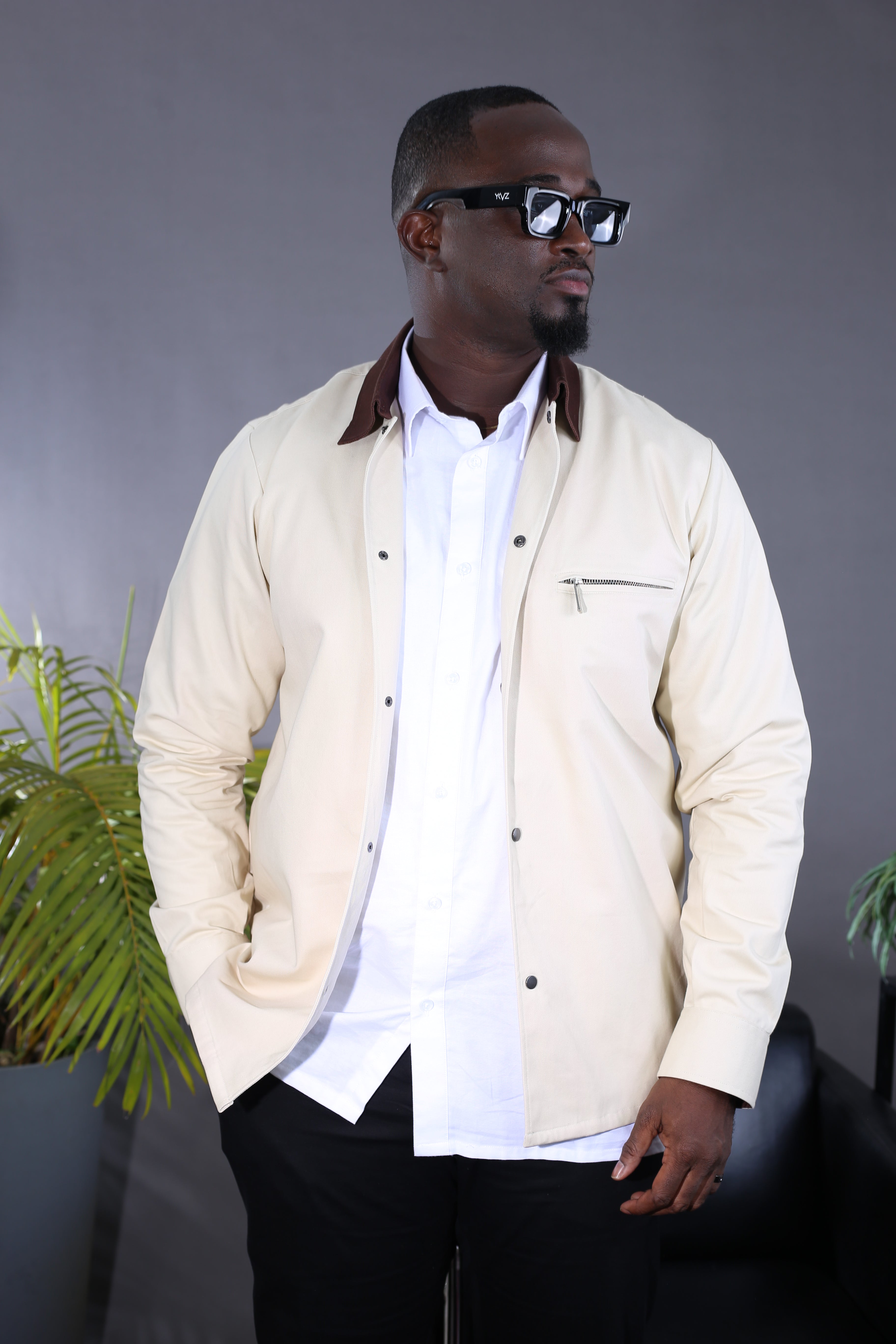 Surchemise Aviator I beige/marron