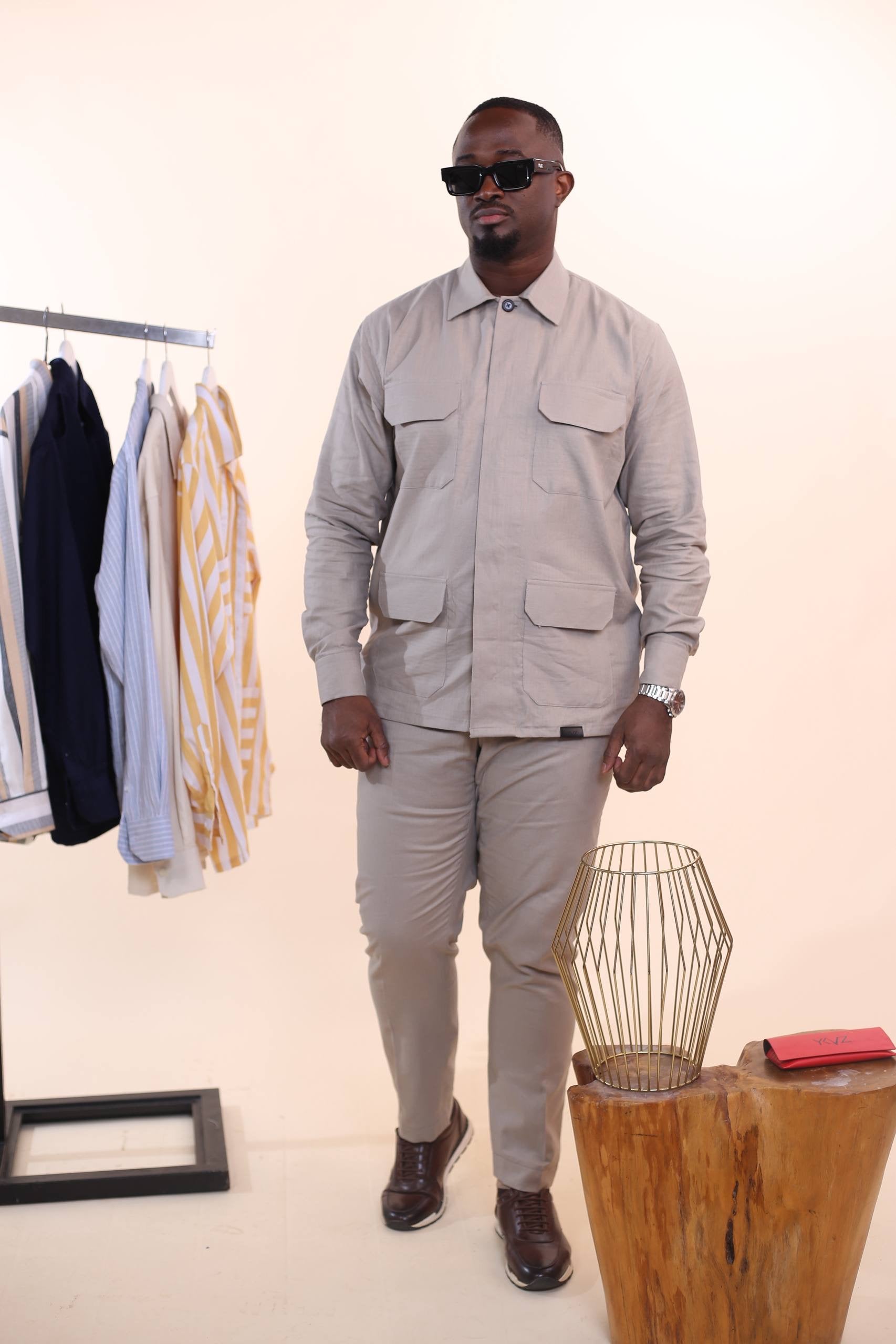 Ensemble CERA Lin _ Kaki Foncé