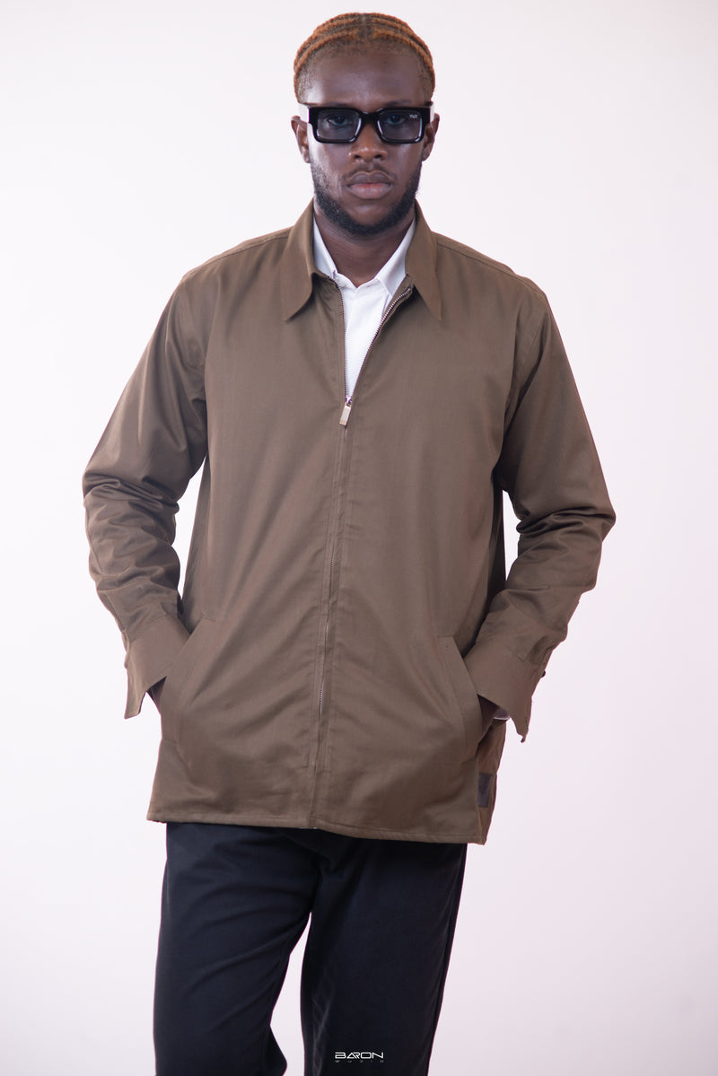 Surchemise Zip Vert Treillis