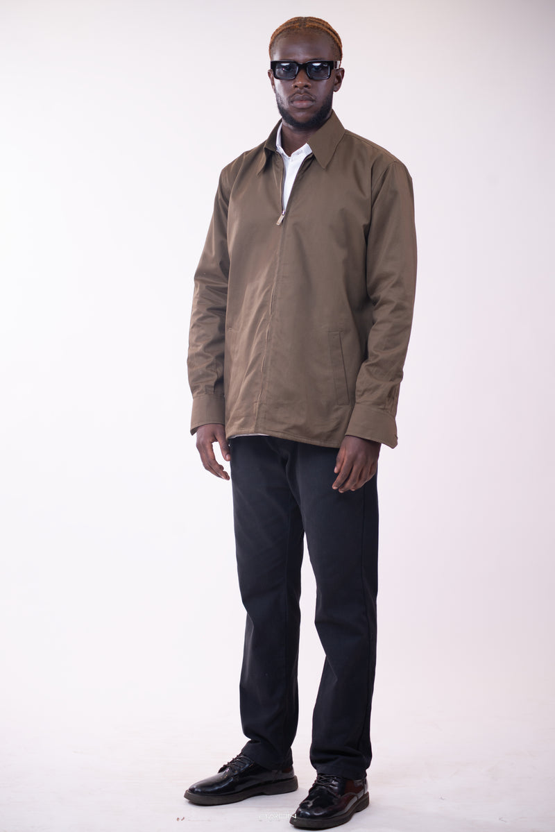 Surchemise Zip Vert Treillis