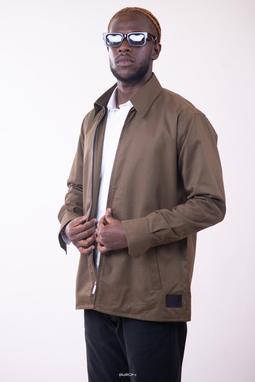Surchemise Zip Vert Treillis