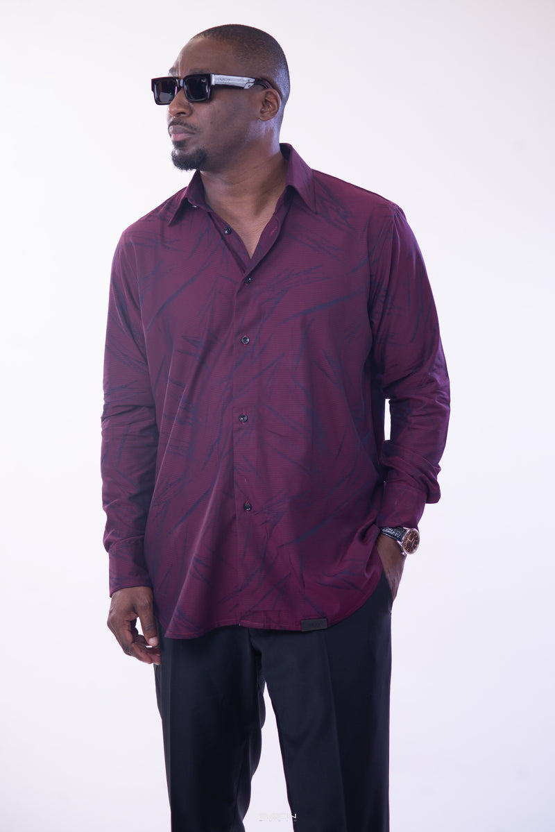 Chemise Crimson Bloom